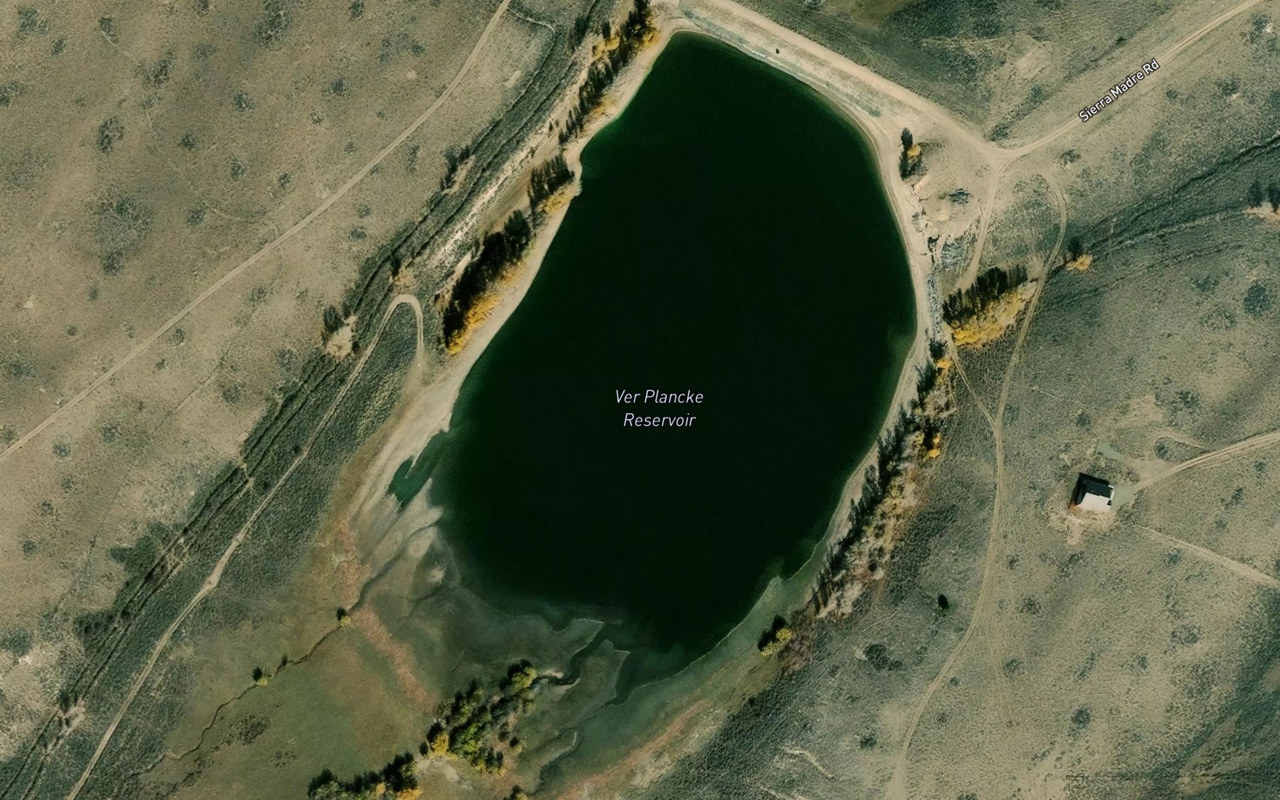 Satellite map of the Ver Plancke Reservoir