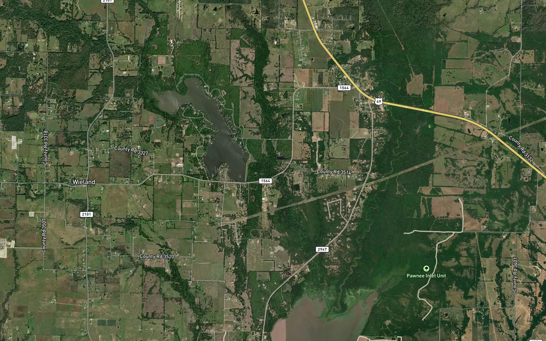 Satellite map of the McGrew Branch
