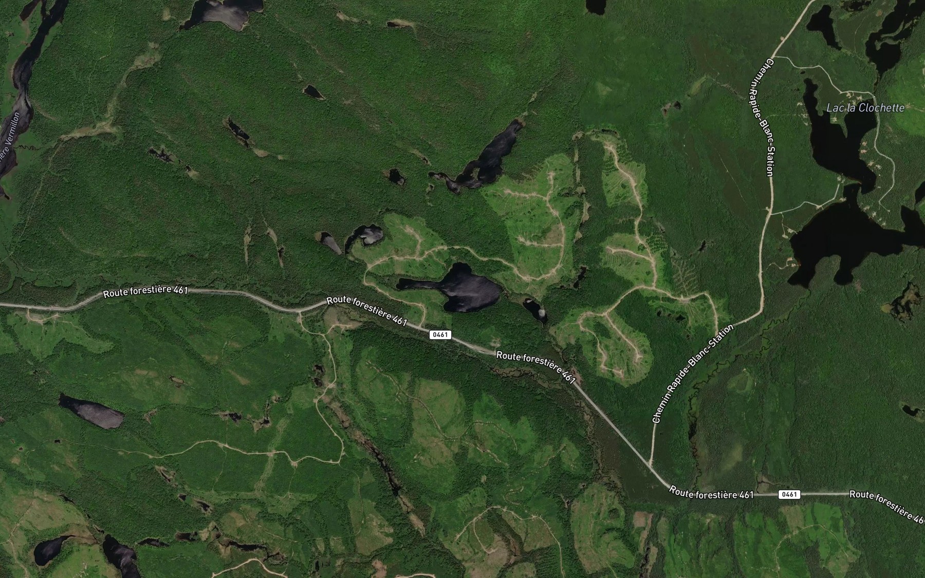 Satellite map of the Lac Doyon