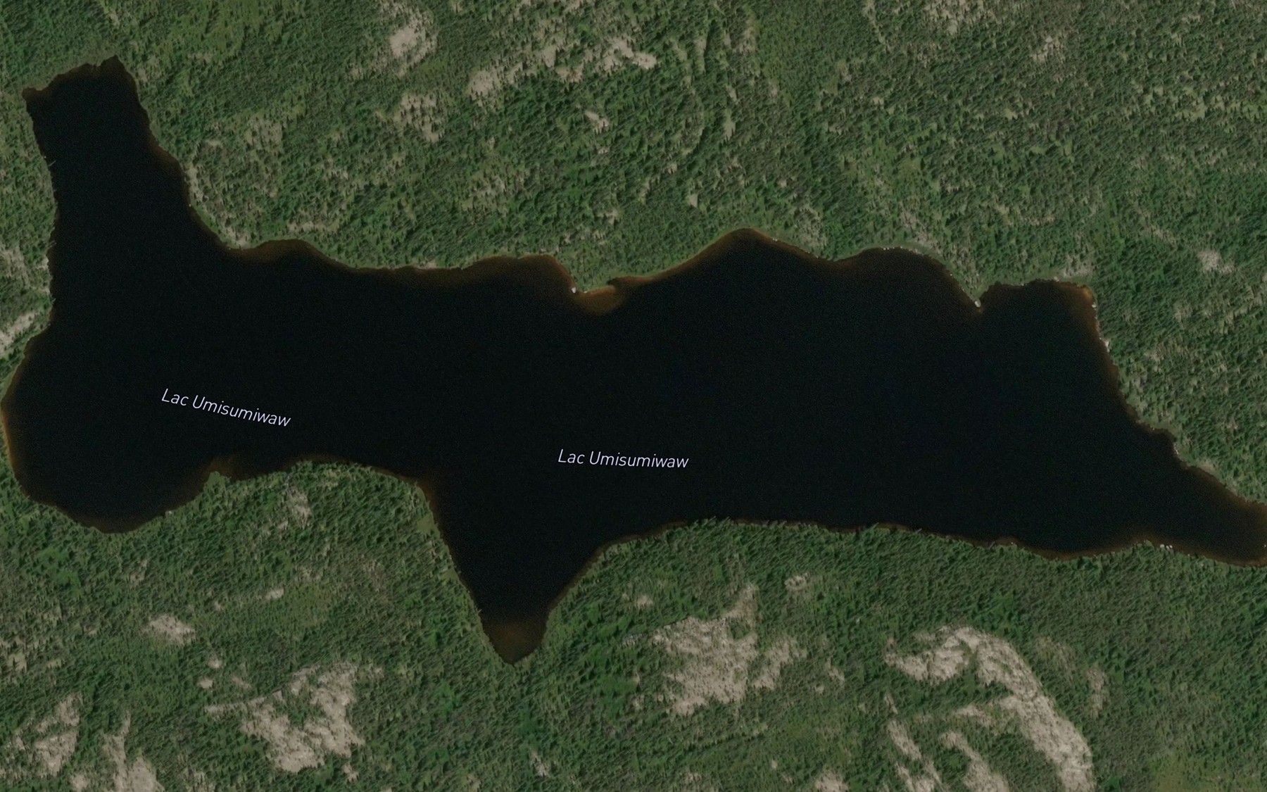 Satellite map of the Lac Umisumiwaw