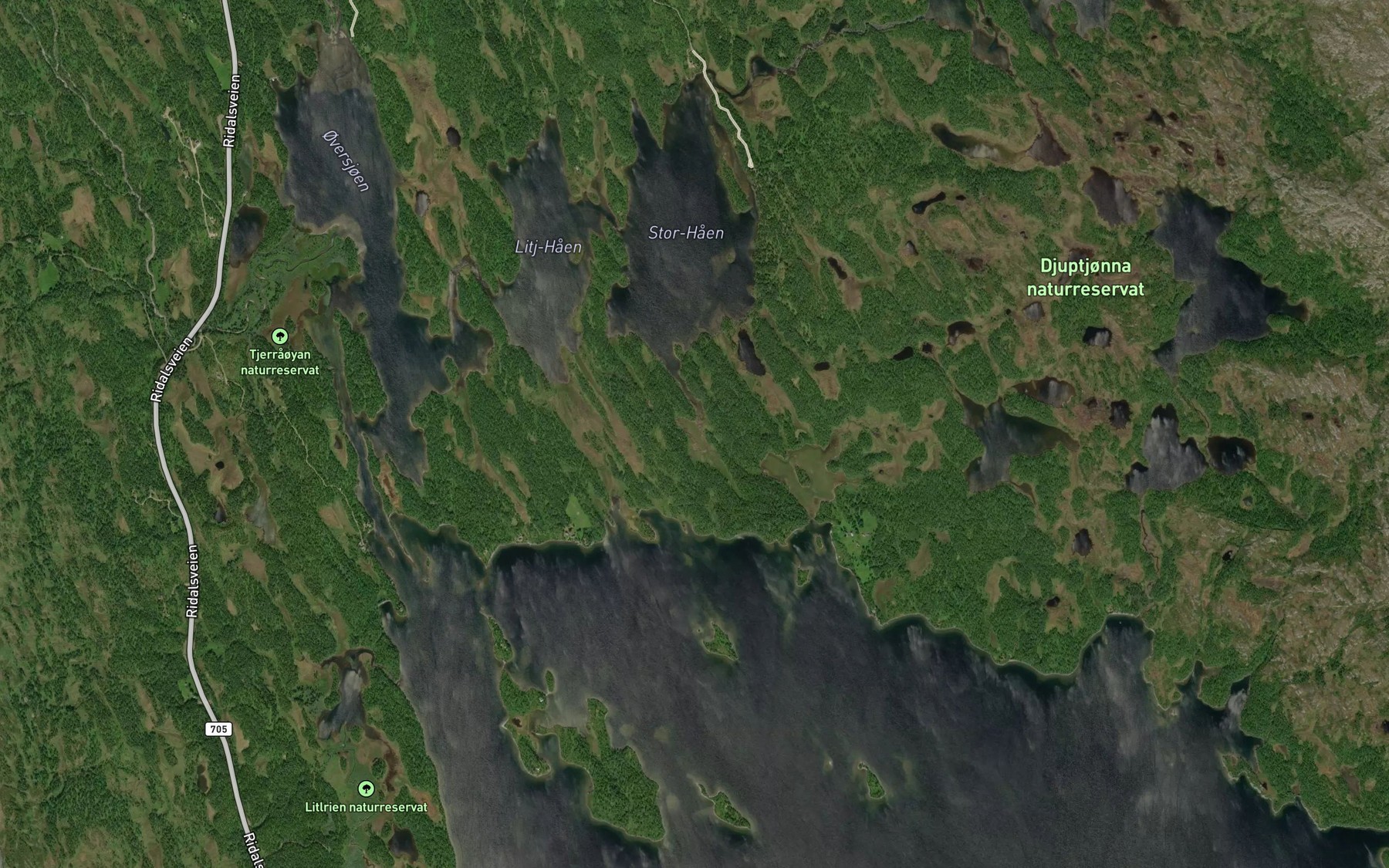 Satellite map of the Skjettholet