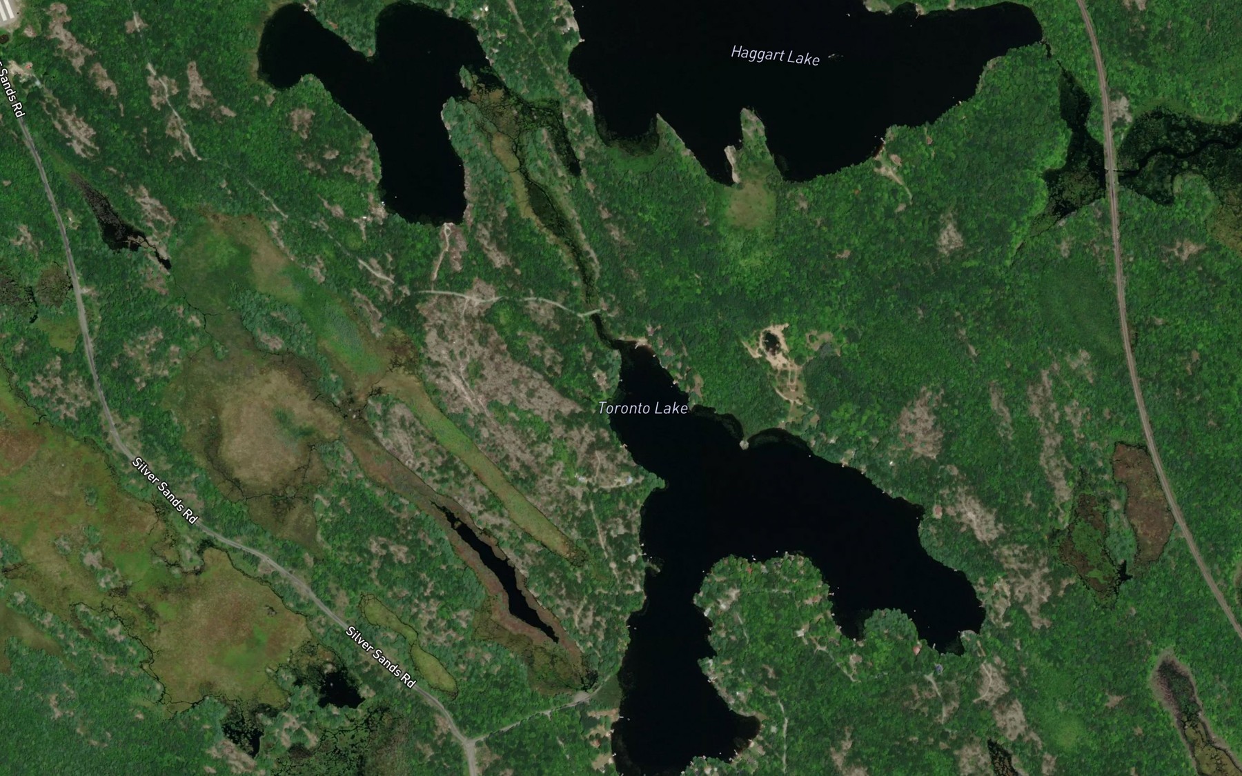Satellite map of the Toronto Lake