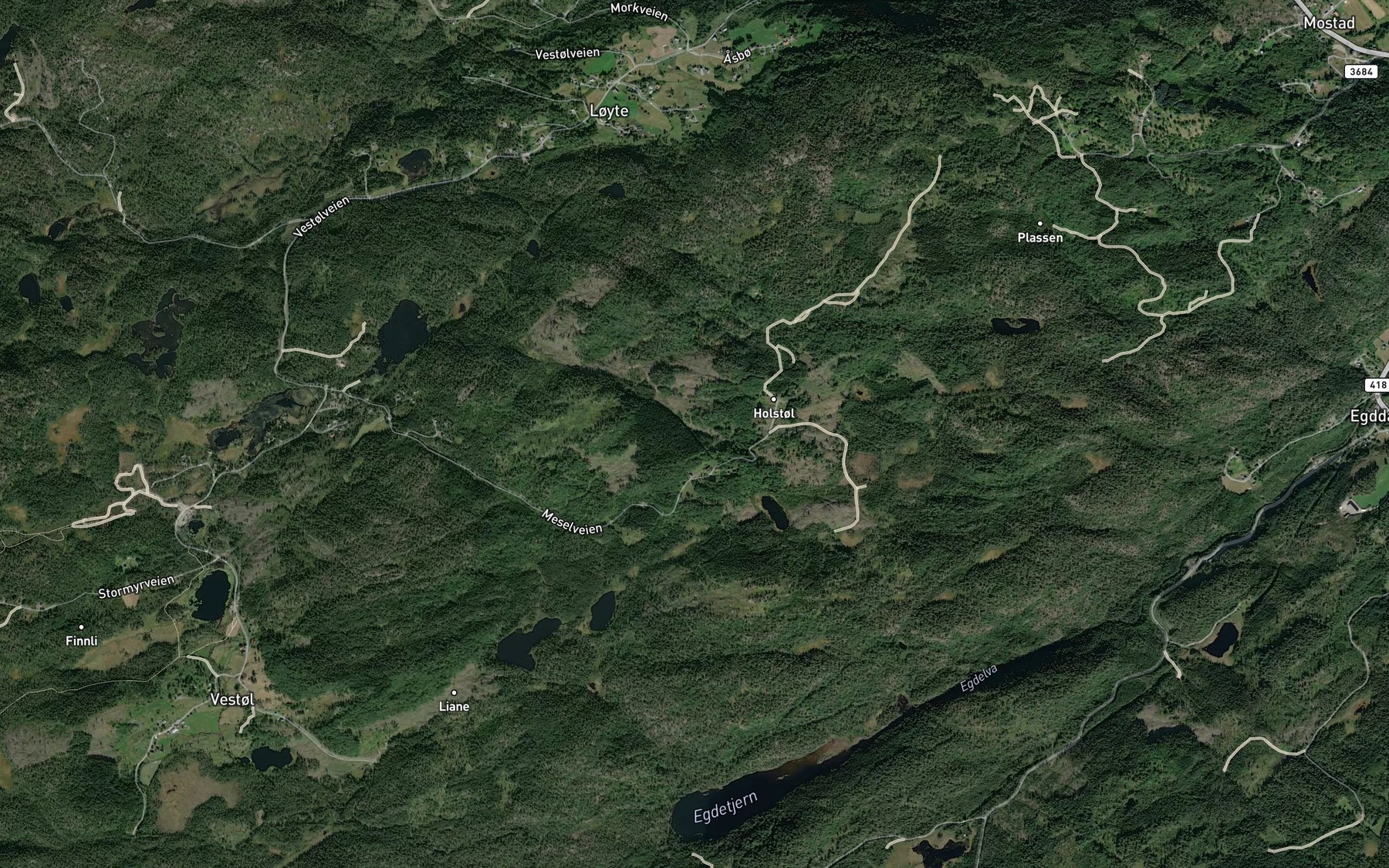 Satellite map of the Sekkanbekken