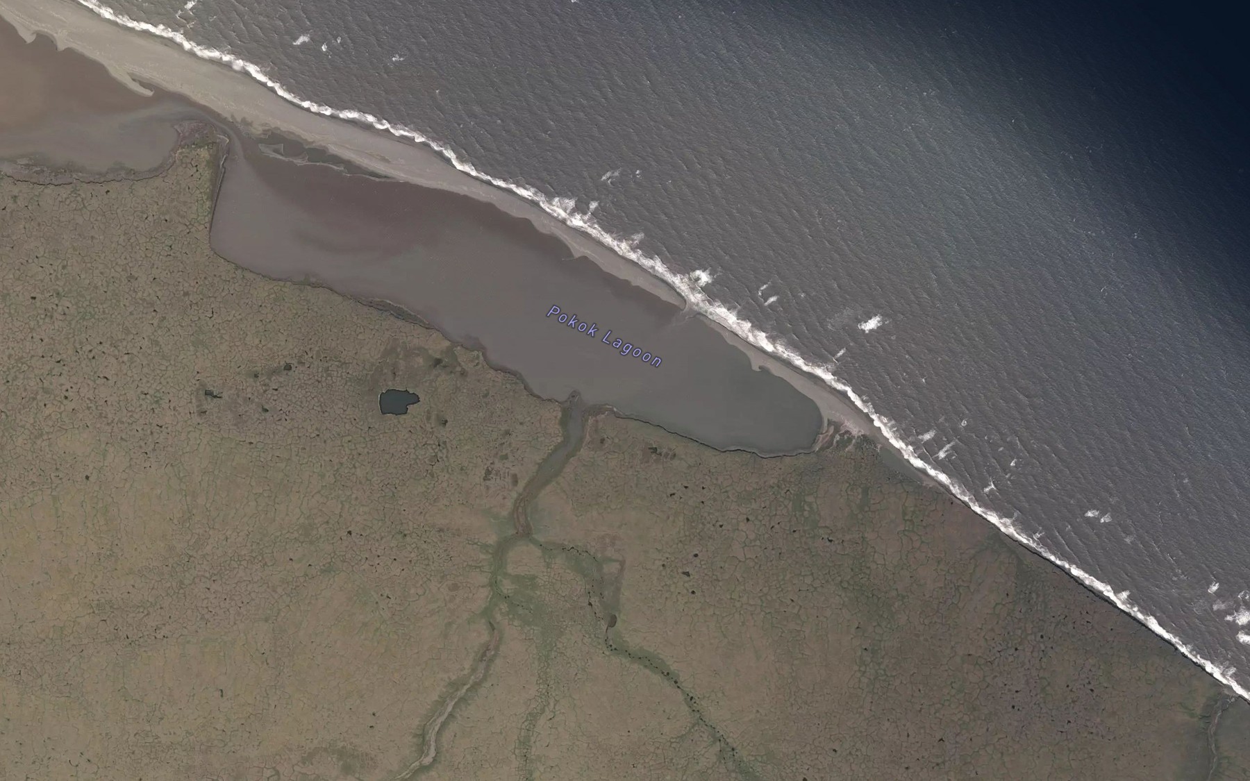 Satellite map of the Pokok Creek
