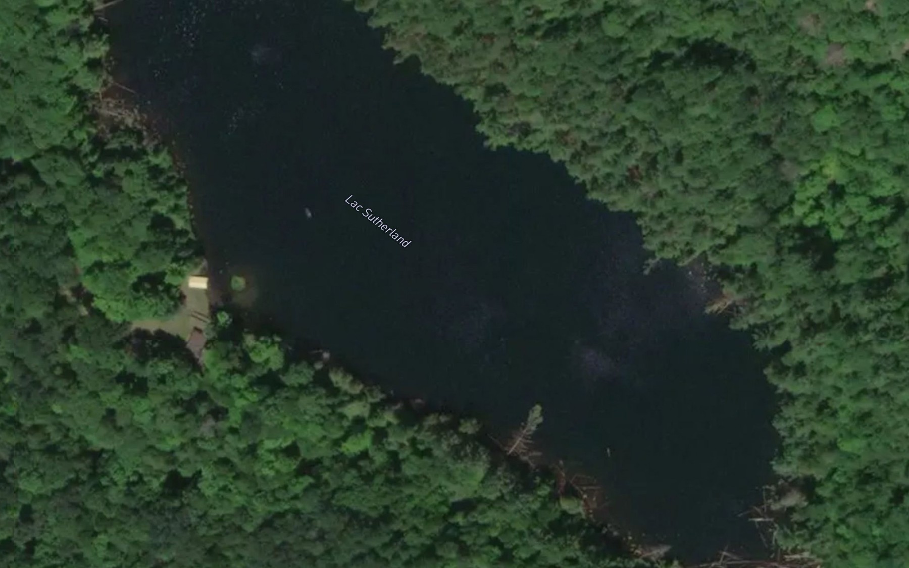 Satellite map of the Lac Sutherland