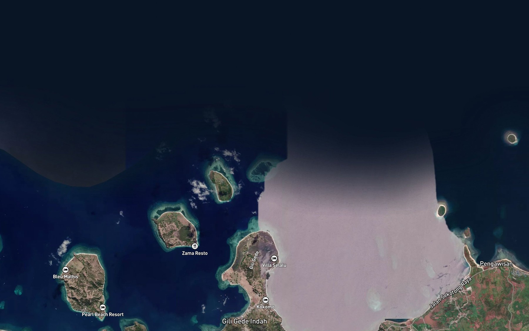 Satellite map of the Gili Taketanyaran