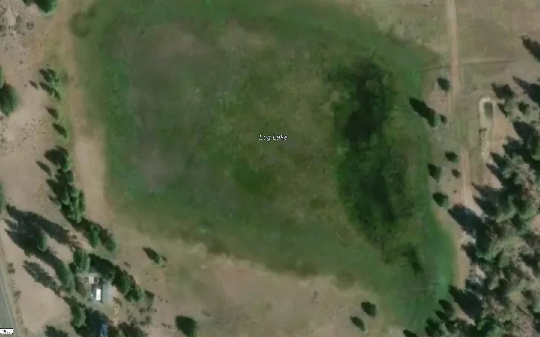Satellite map of the Log Lake