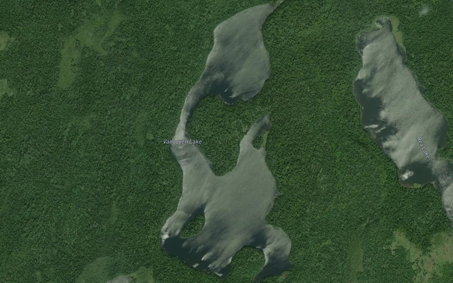 Satellite map of the Vanooyen Lake