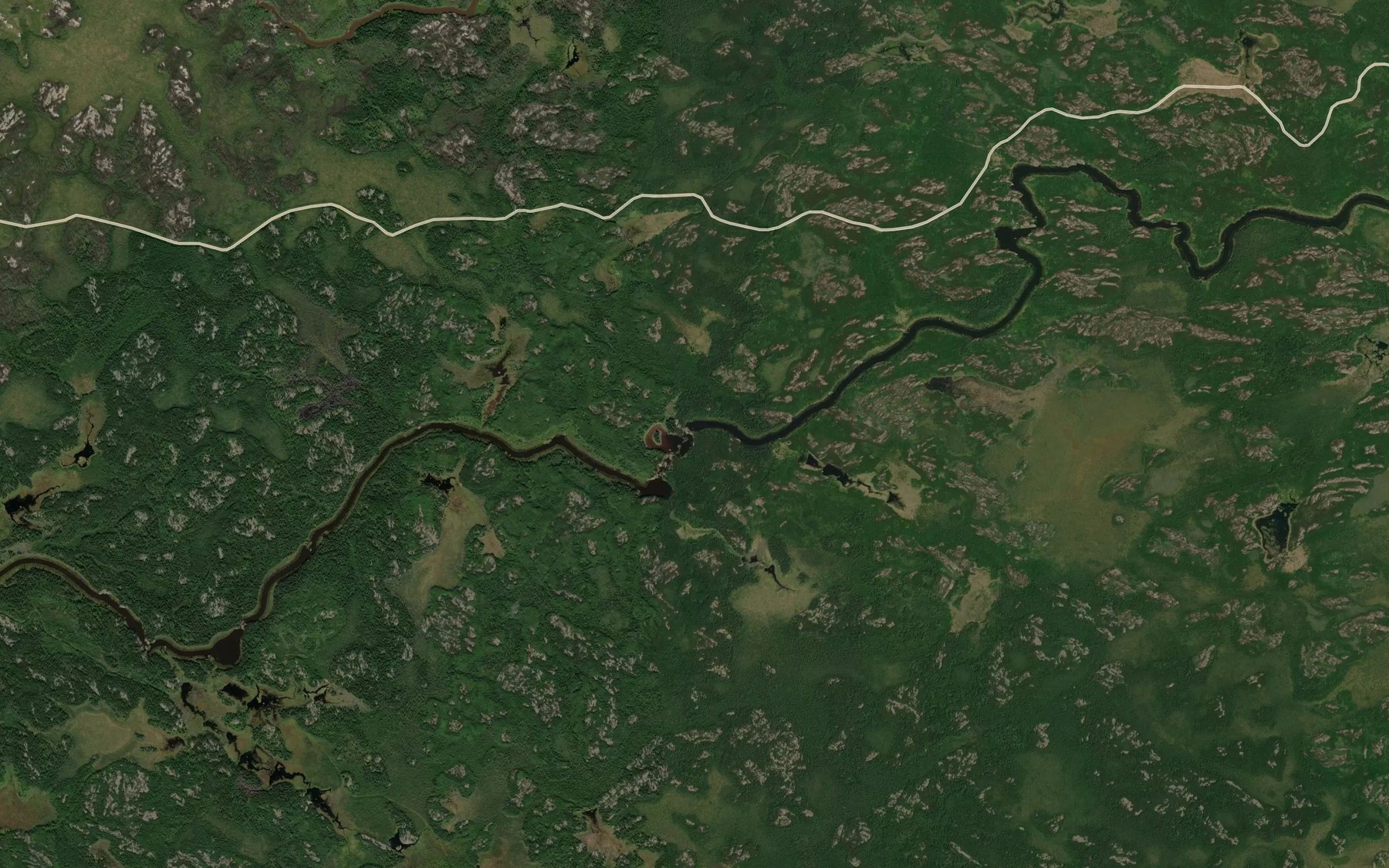 Satellite map of the Kasasakak Rapids