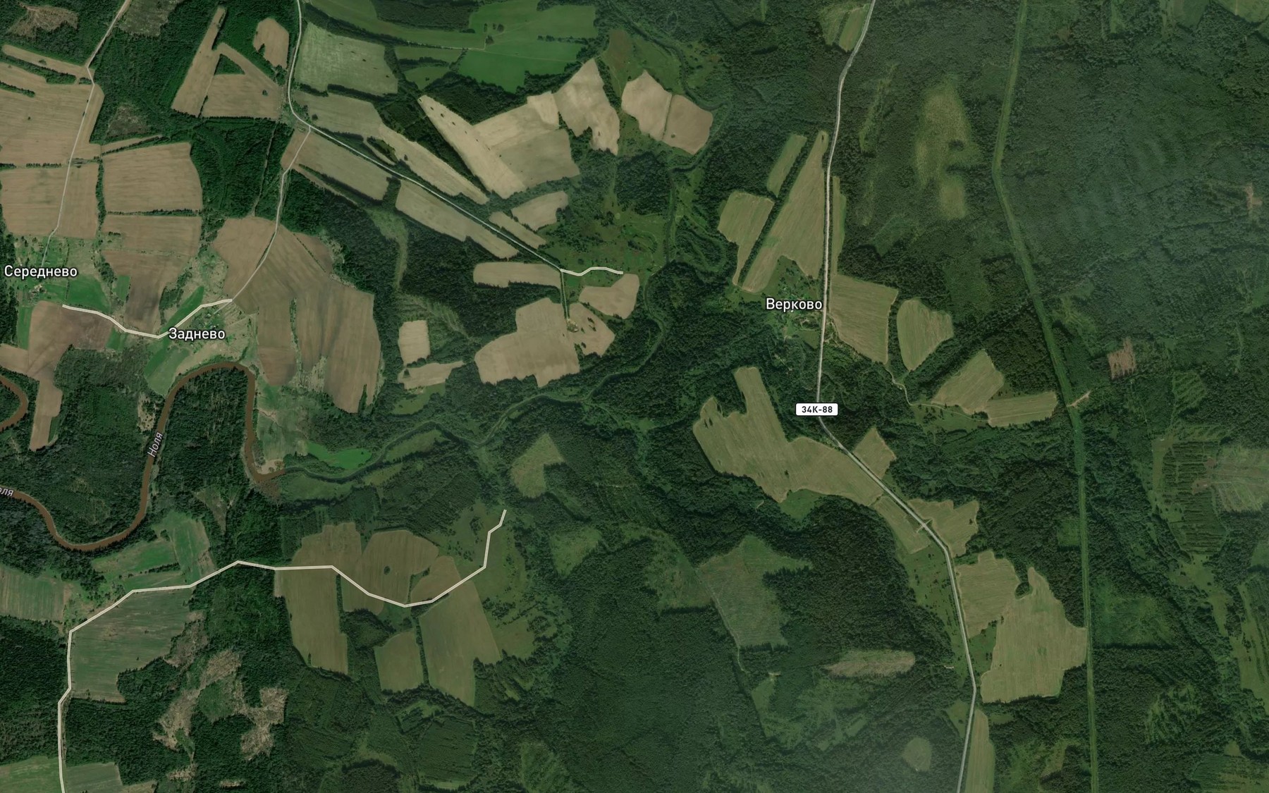 Satellite map of the Osma