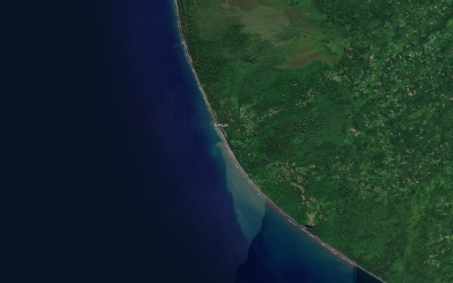 Satellite map of the Potua River