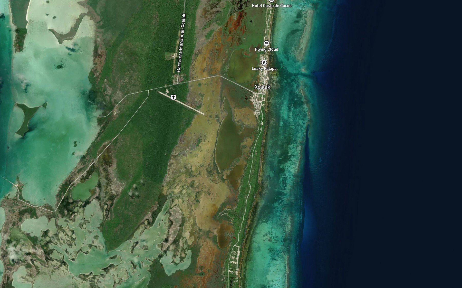 Satellite map of the Laguna Cementerio