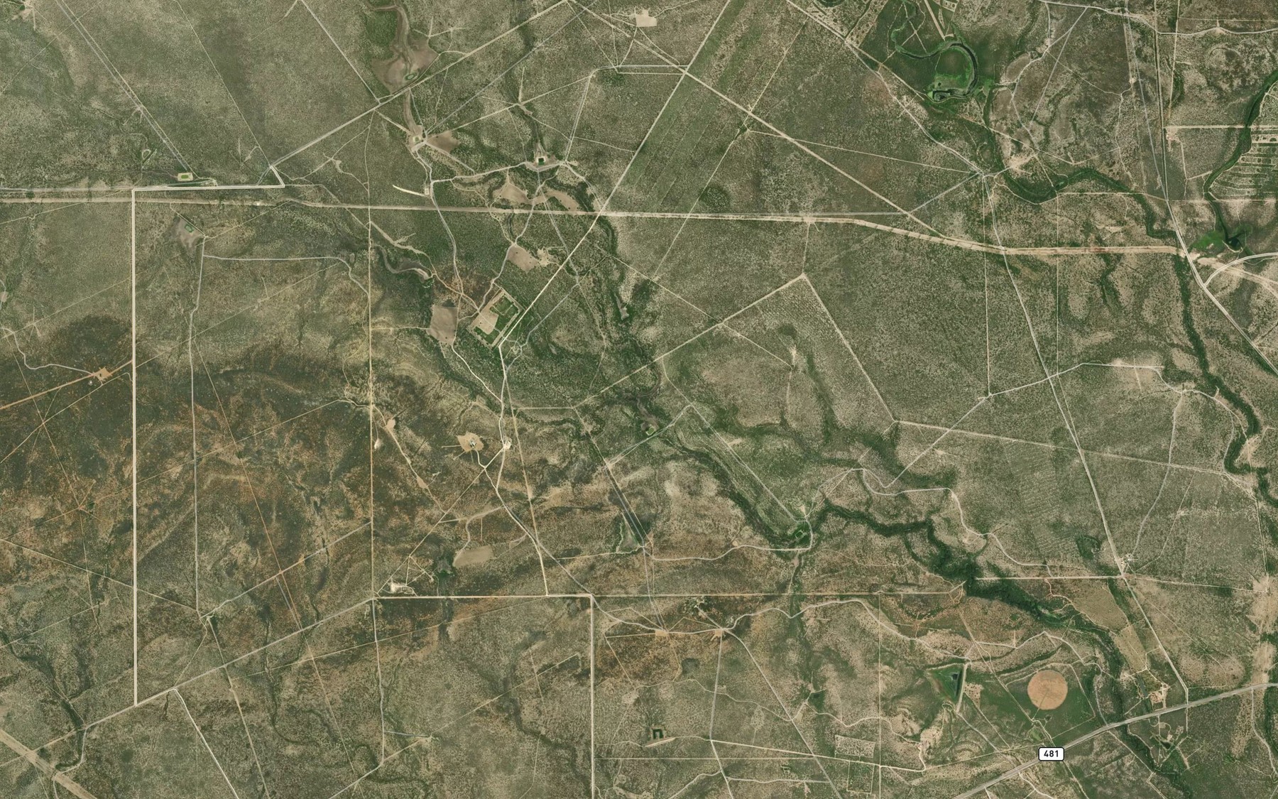 Satellite map of the East Prong Chaparrosa Creek