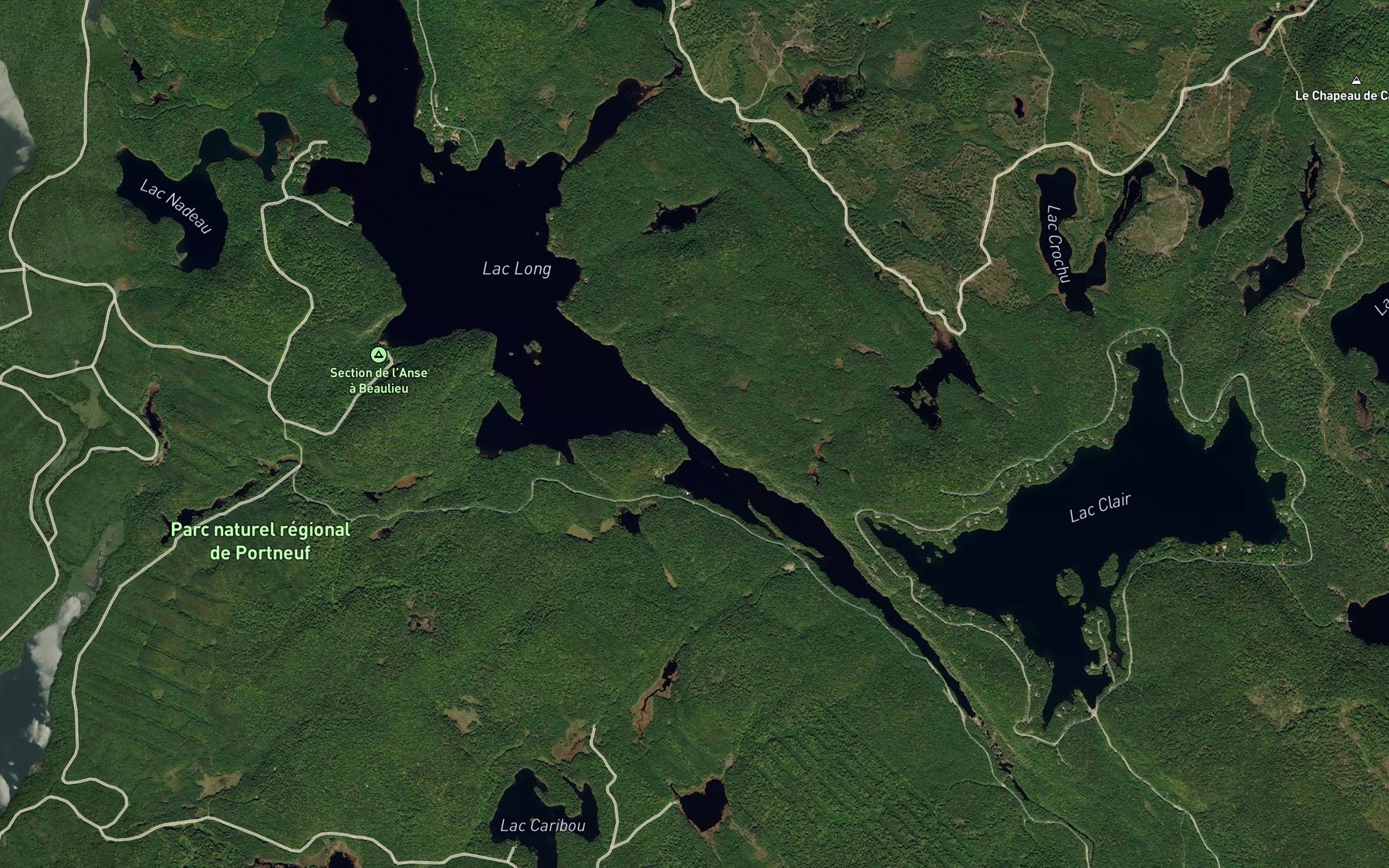 Satellite map of the L'Etroit