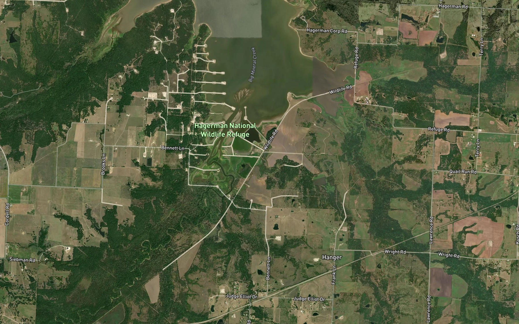 Satellite map of the Taylor Pond