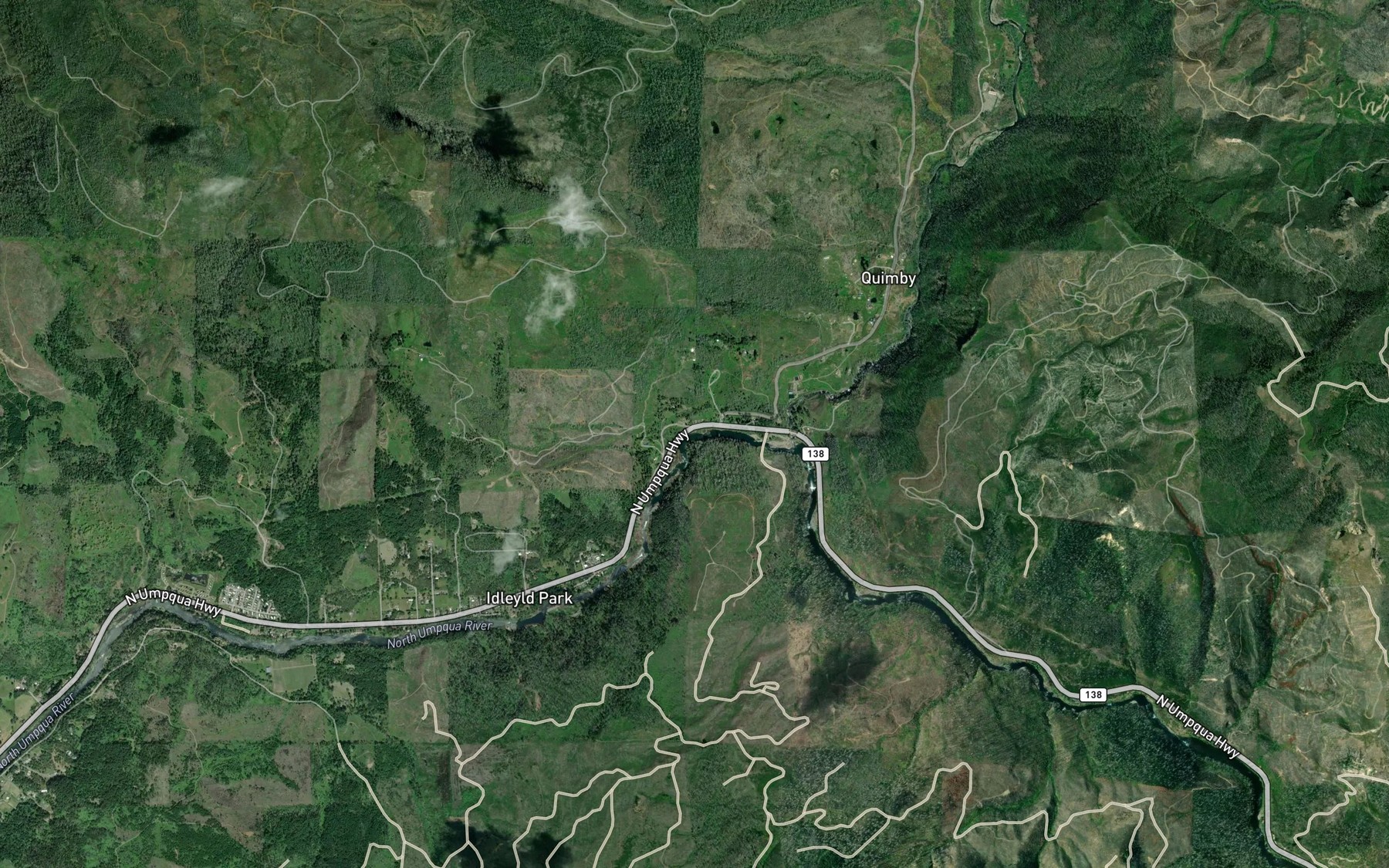 Satellite map of the King Creek