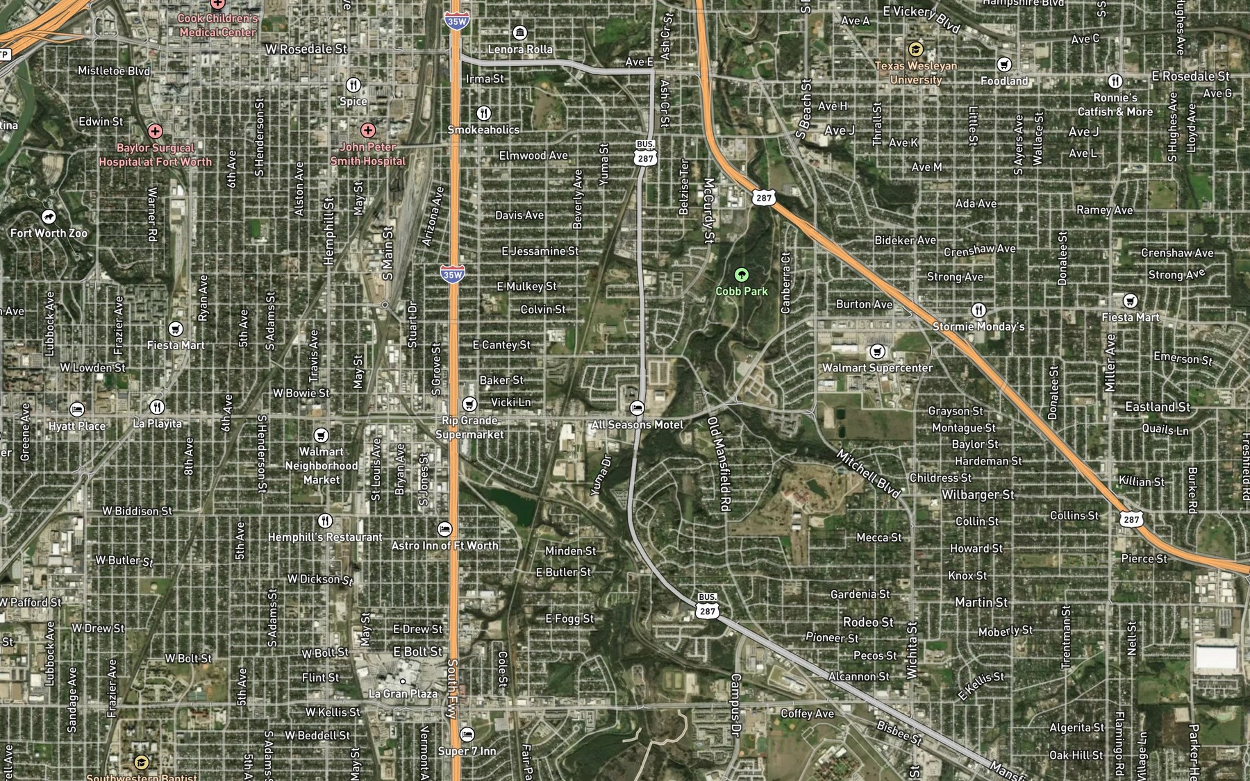 Satellite map of the Elliot Lake