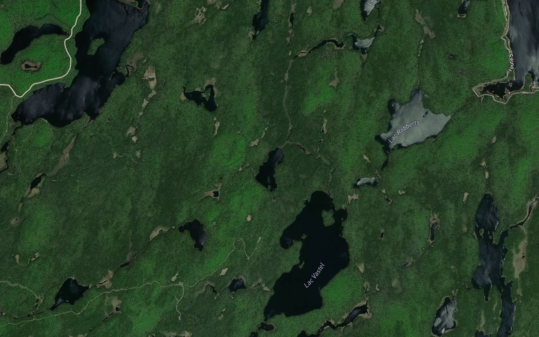 Satellite map of the Lac Gaetan