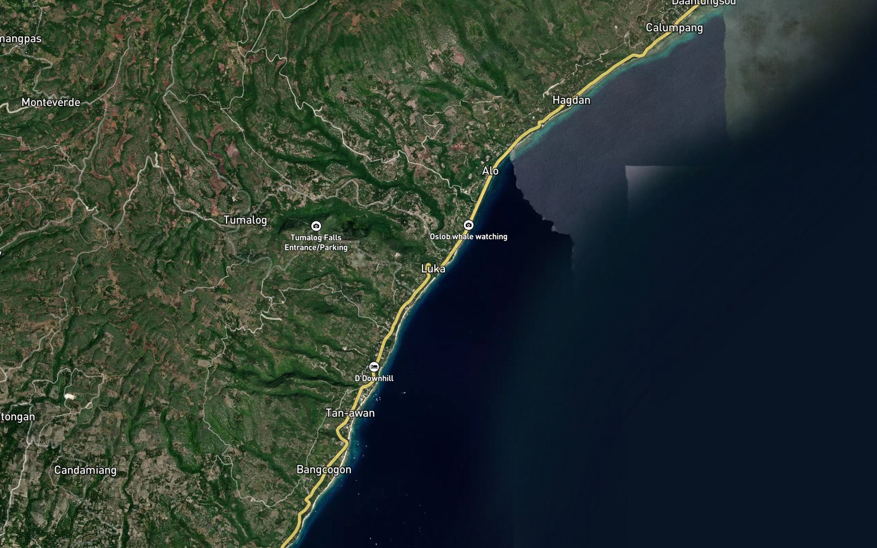 Satellite map of the Luka Creek