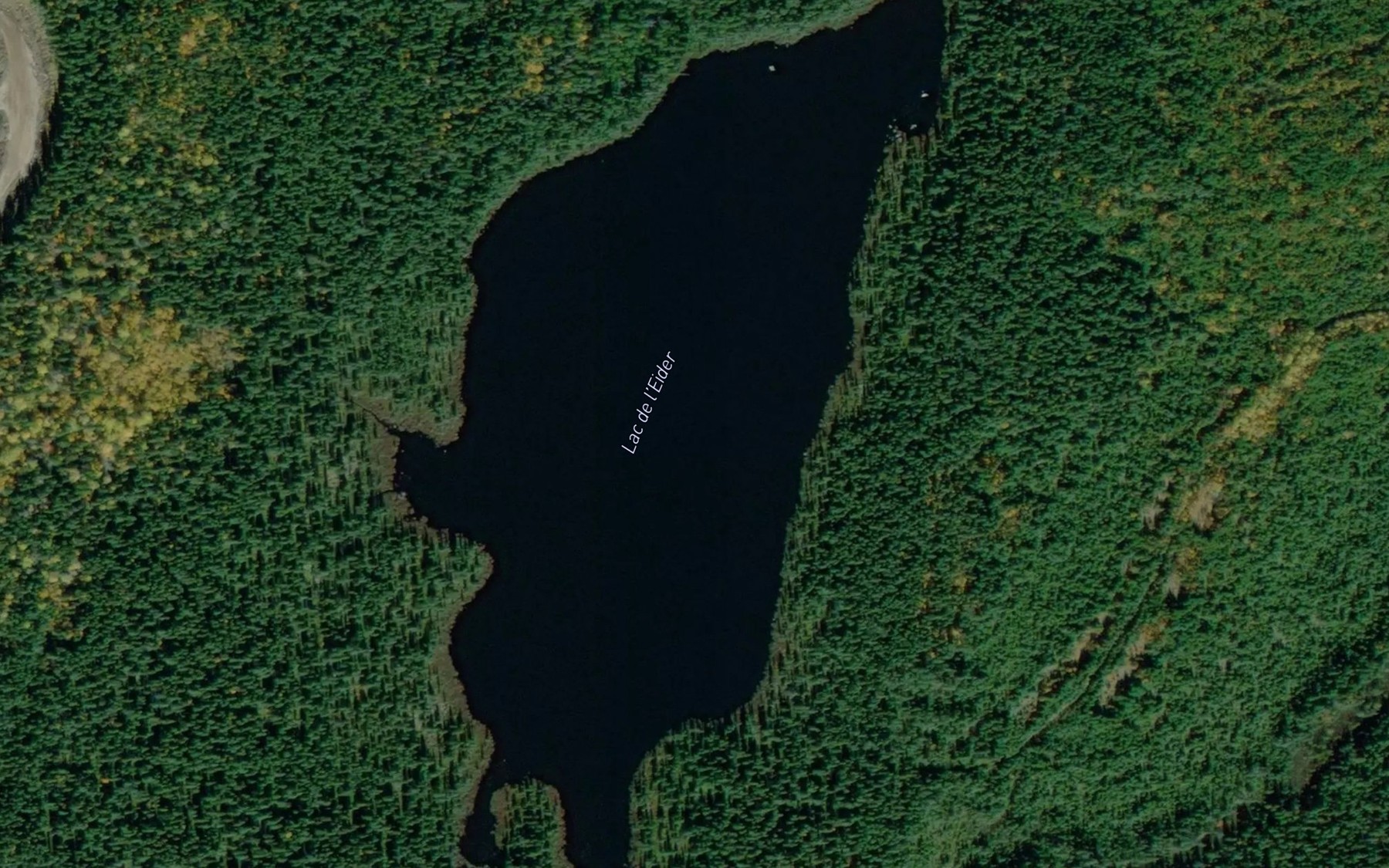 Satellite map of the Lac de l'Eider