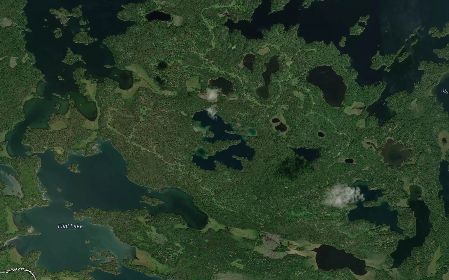 Satellite map of the Corbett Lake