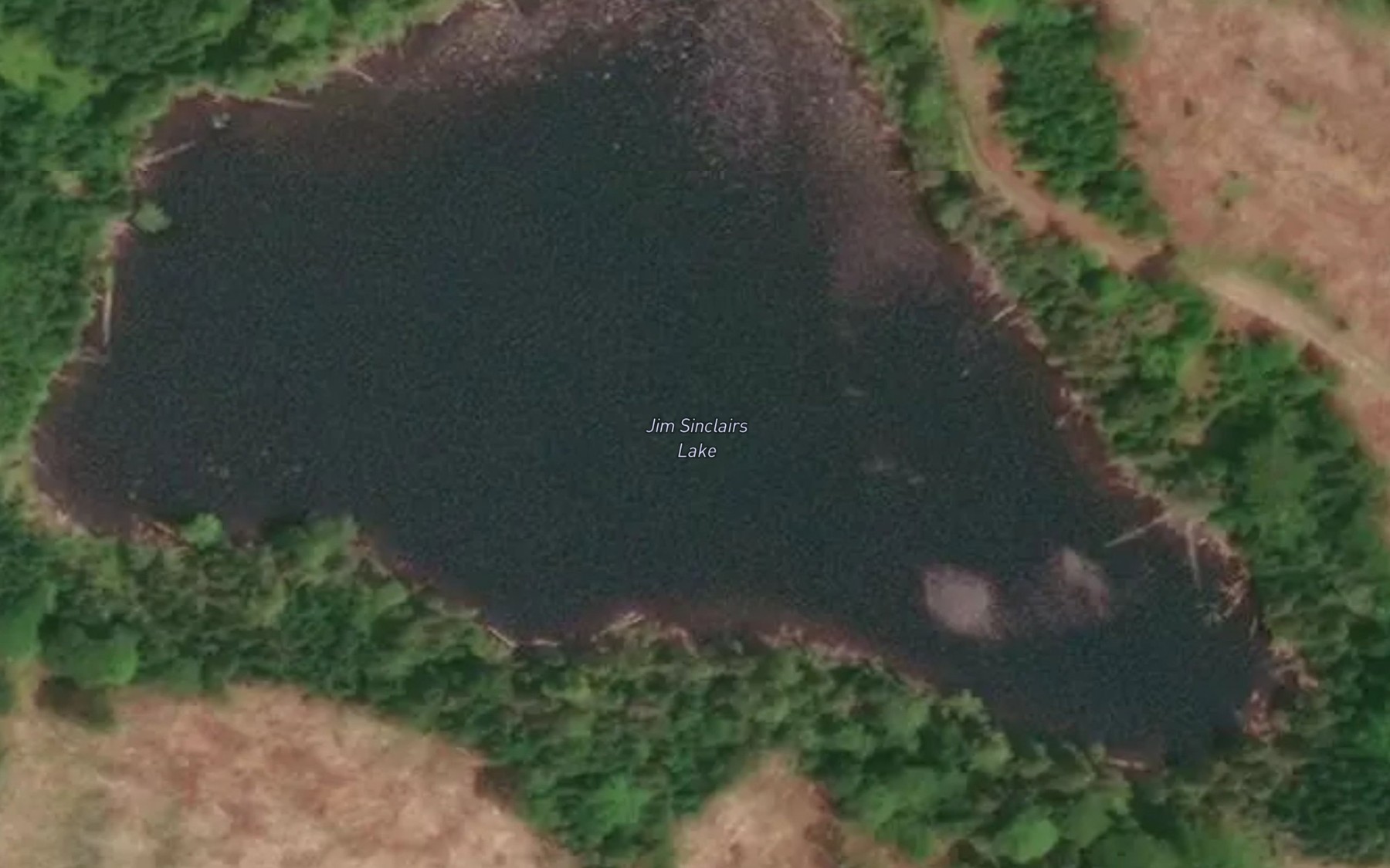Satellite map of the Jim Sinclairs Lake