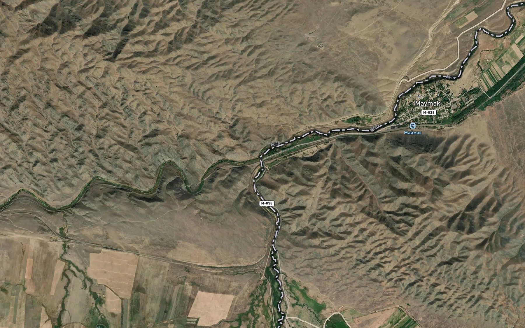Satellite map of the Aryk Sadkey