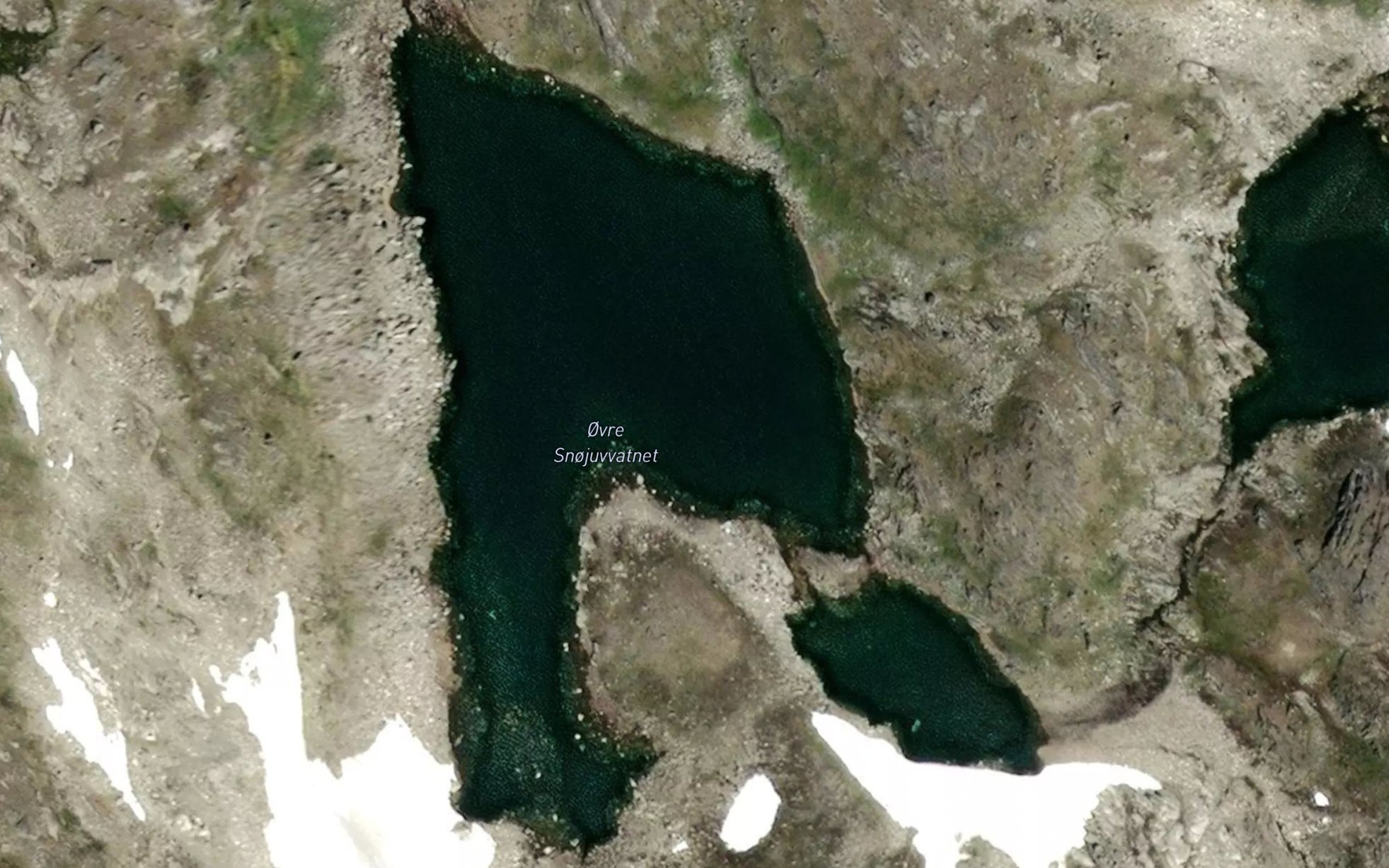 Satellite map of the Ovre Snojuvvatnet