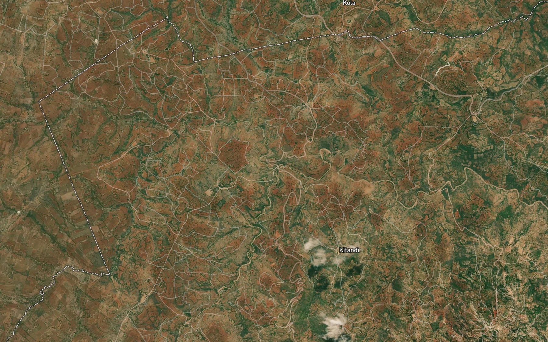 Satellite map of the Makanda