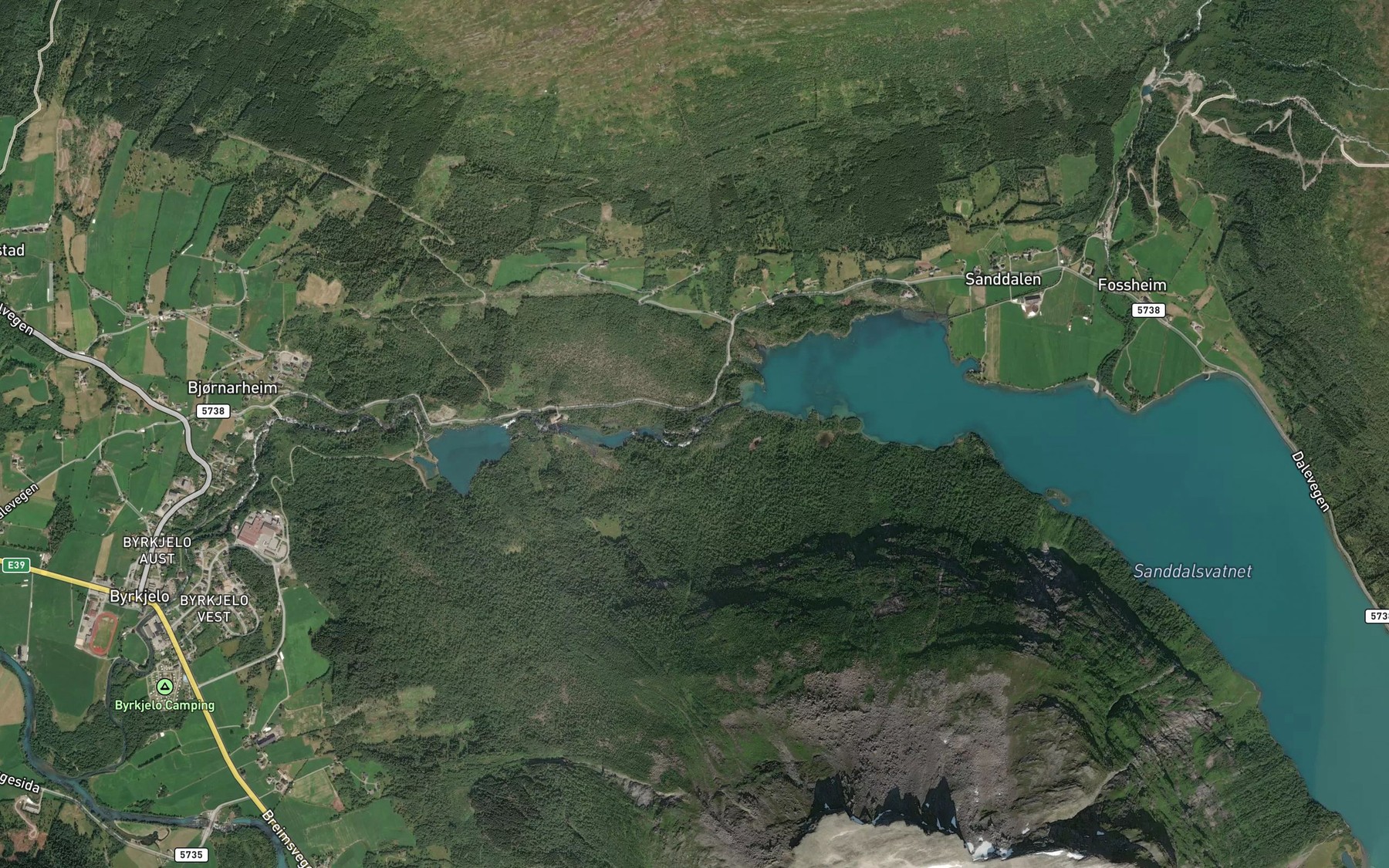 Satellite map of the Fossane
