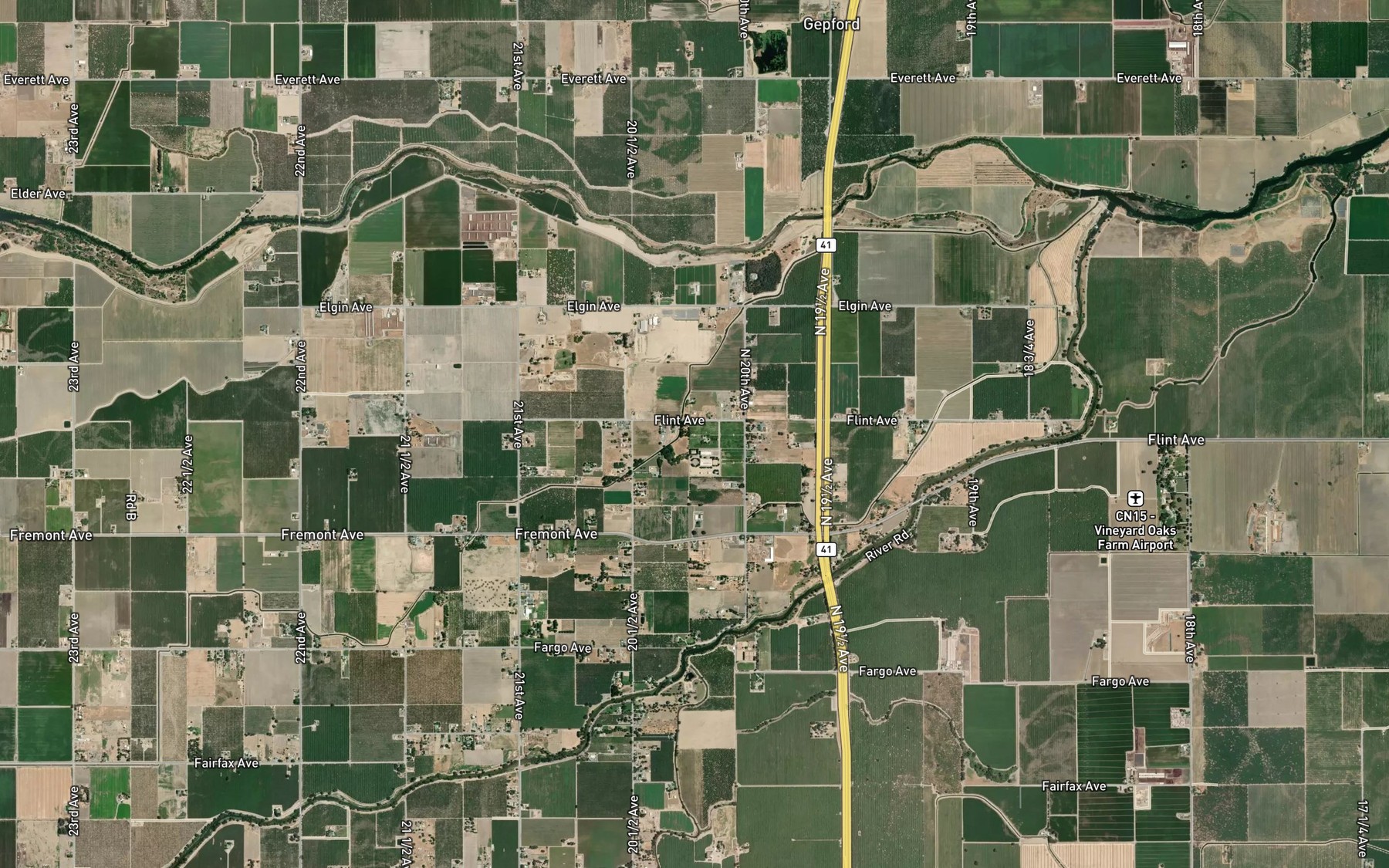 Satellite map of the Island Canal