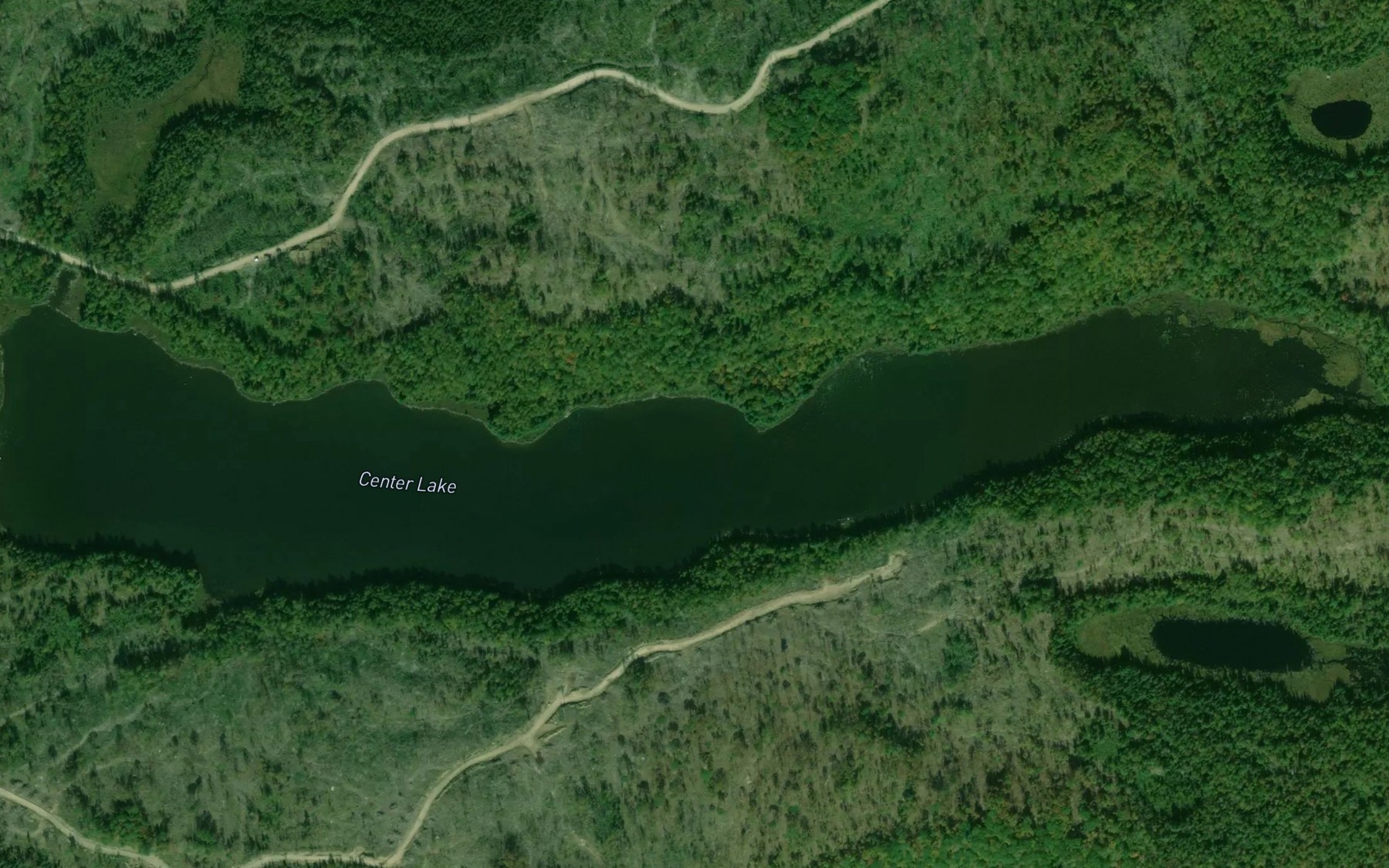 Satellite map of the Center Lake