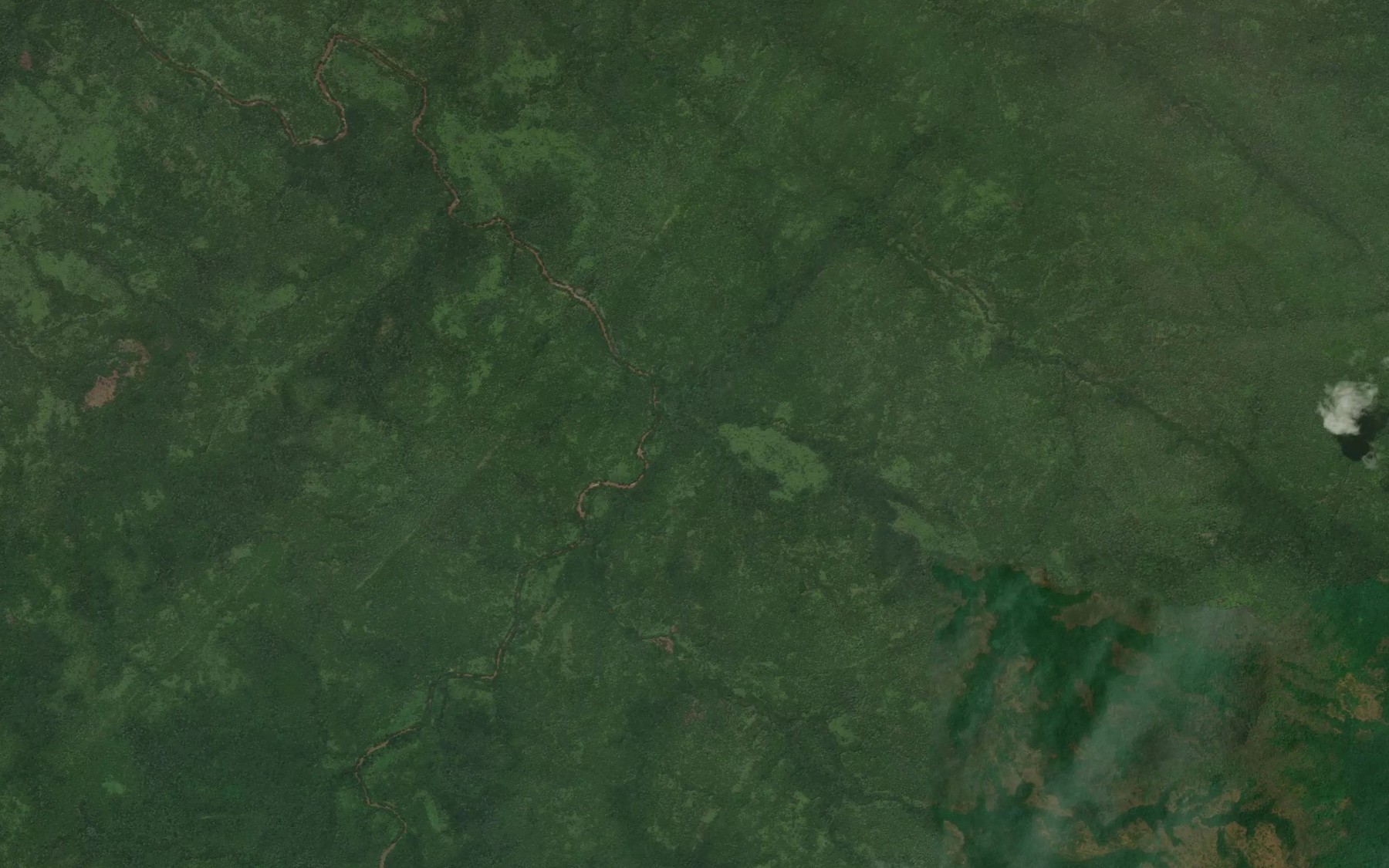 Satellite map of the River Wambo