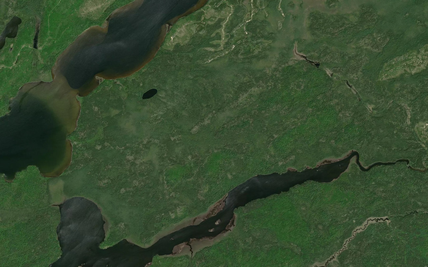 Satellite map of the Outlet Bay