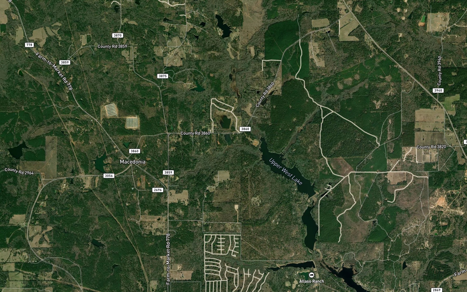 Satellite map of the Norman Branch