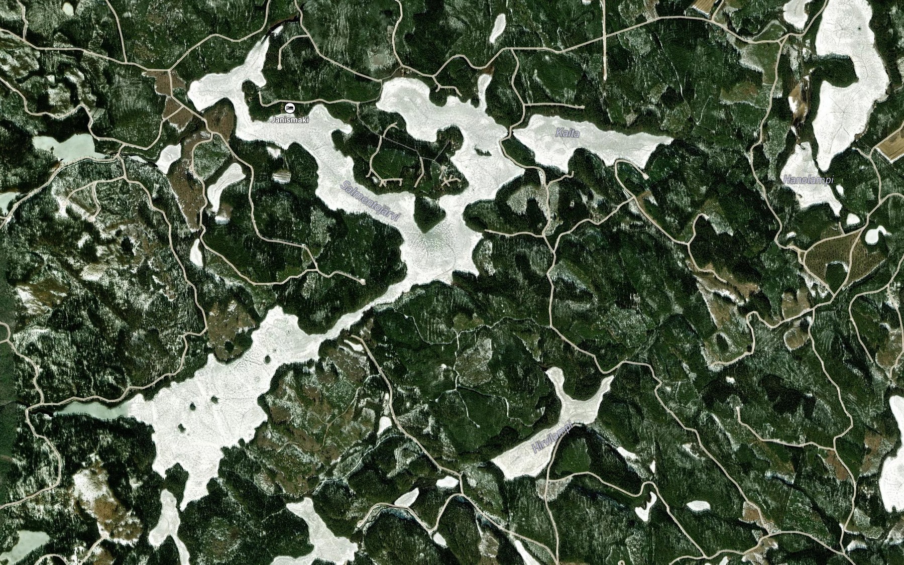 Satellite map of the Hirvilamminoja