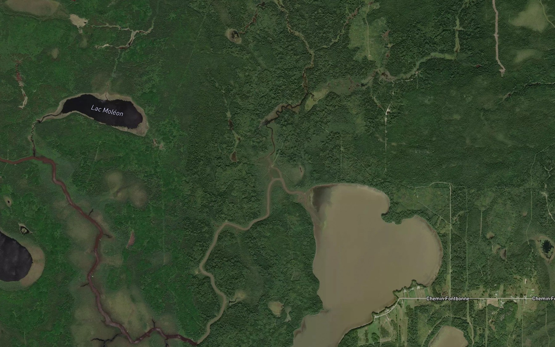 Satellite map of the Ruisseau Molin