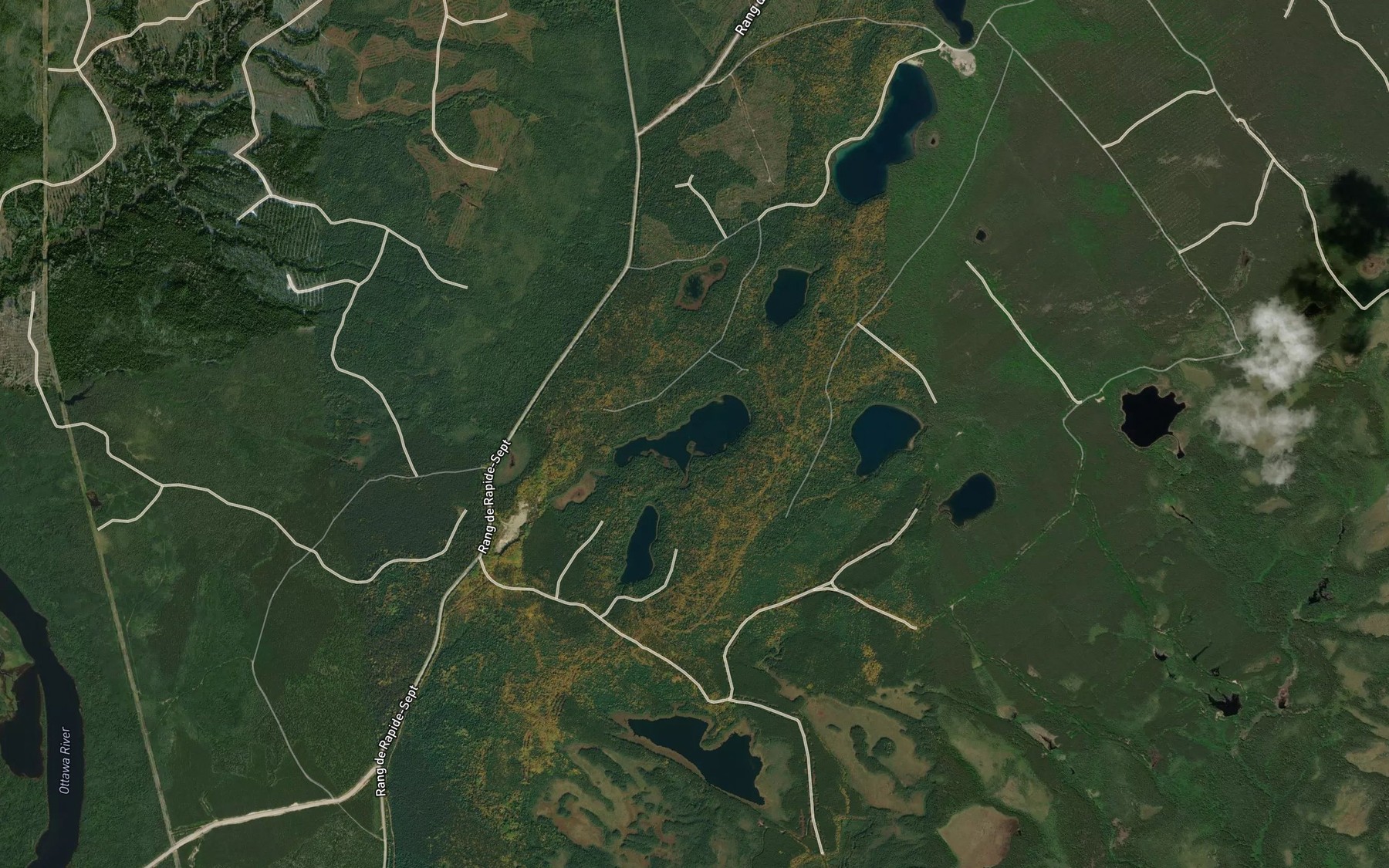 Satellite map of the Lac Edmac