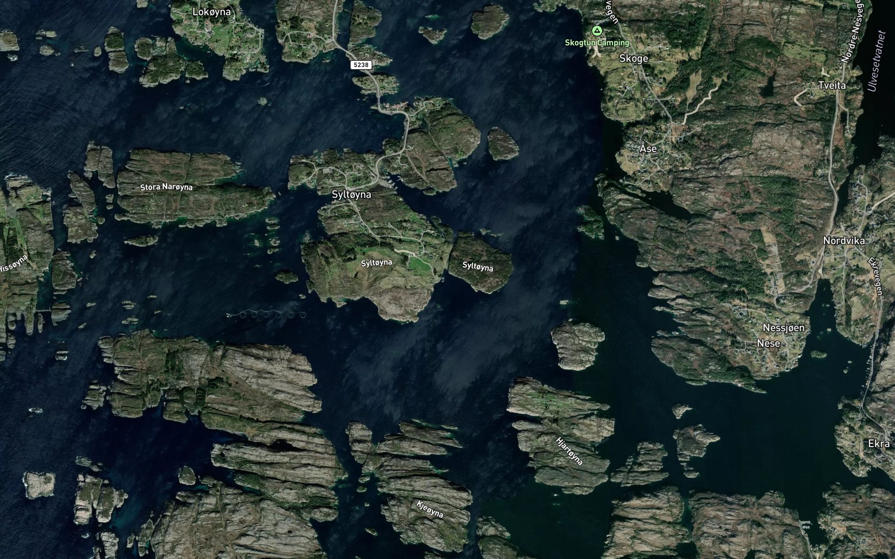 Satellite map of the Skotvika