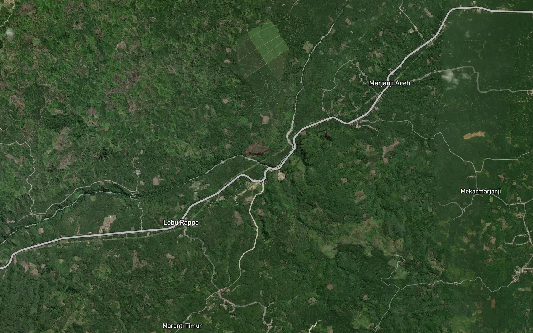 Satellite map of the Aek Tambus