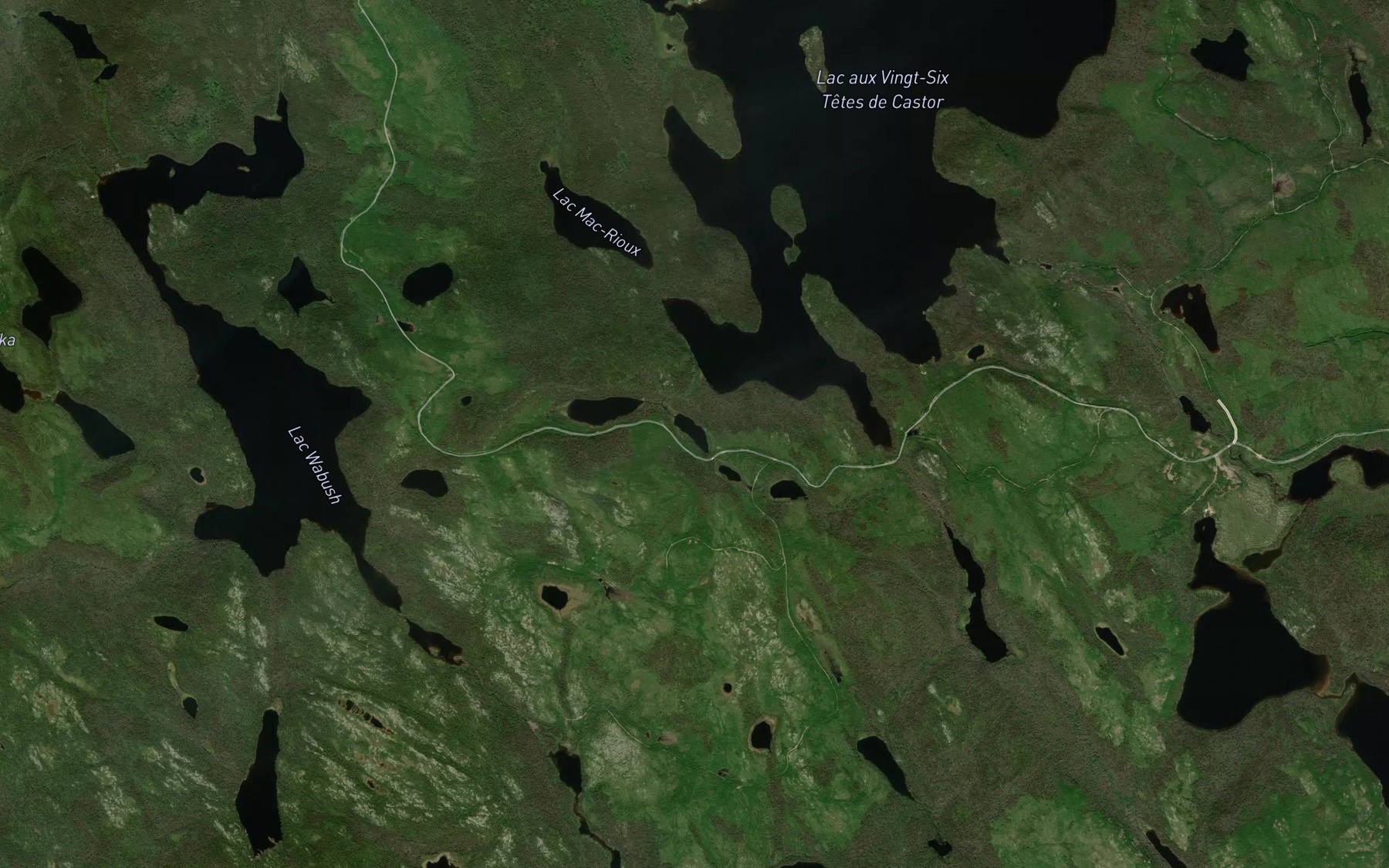 Satellite map of the Lac Charlie