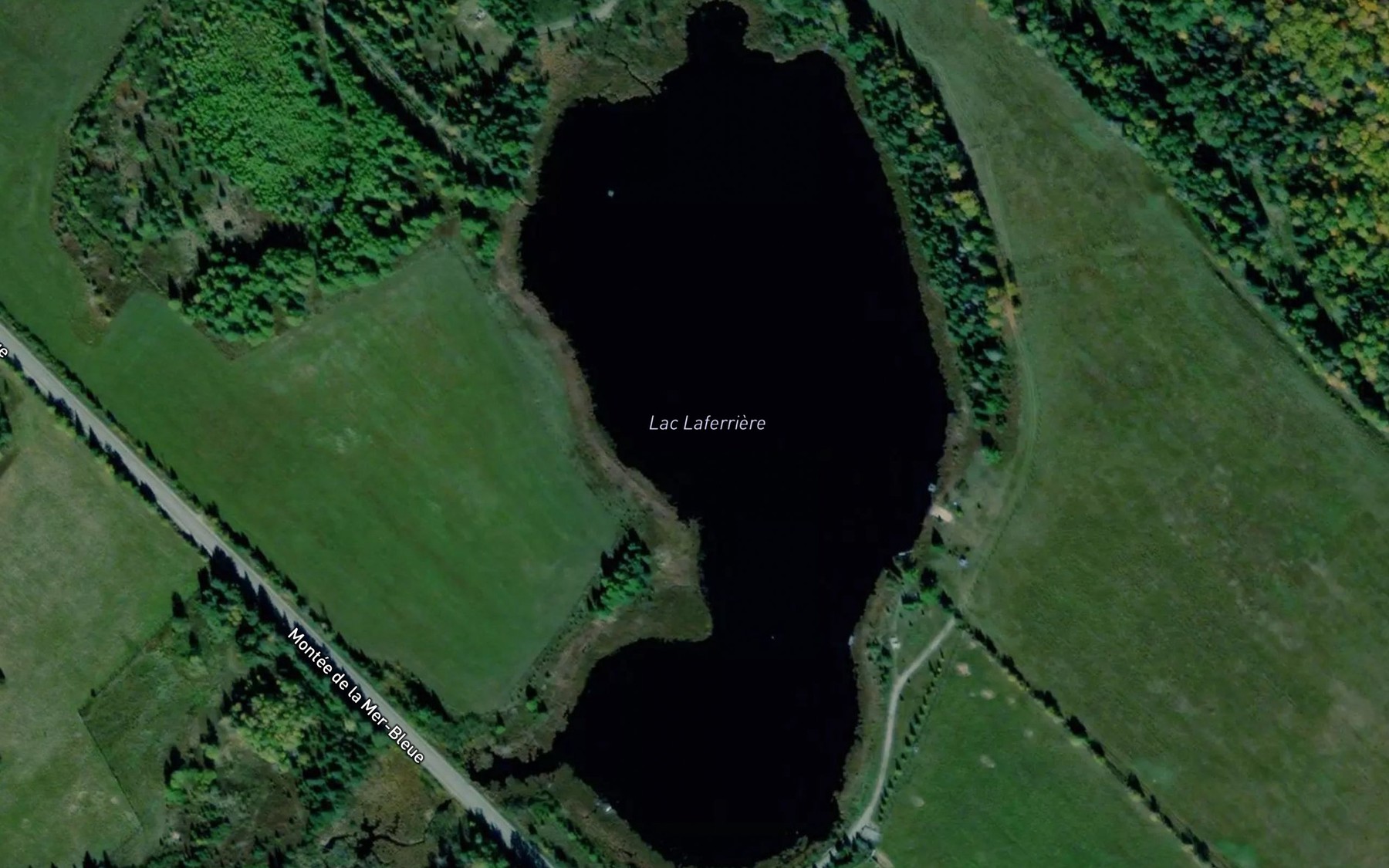 Satellite map of the Lac Laferriere