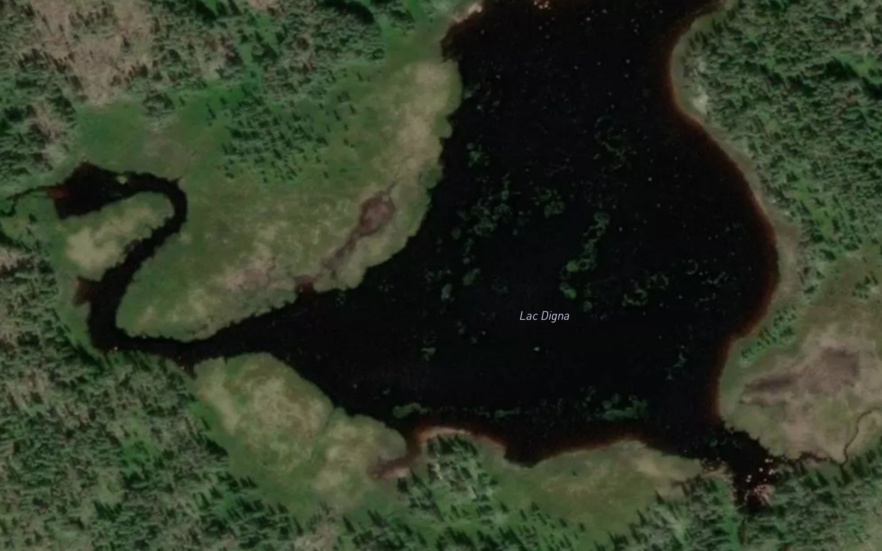 Satellite map of the Lac Digna