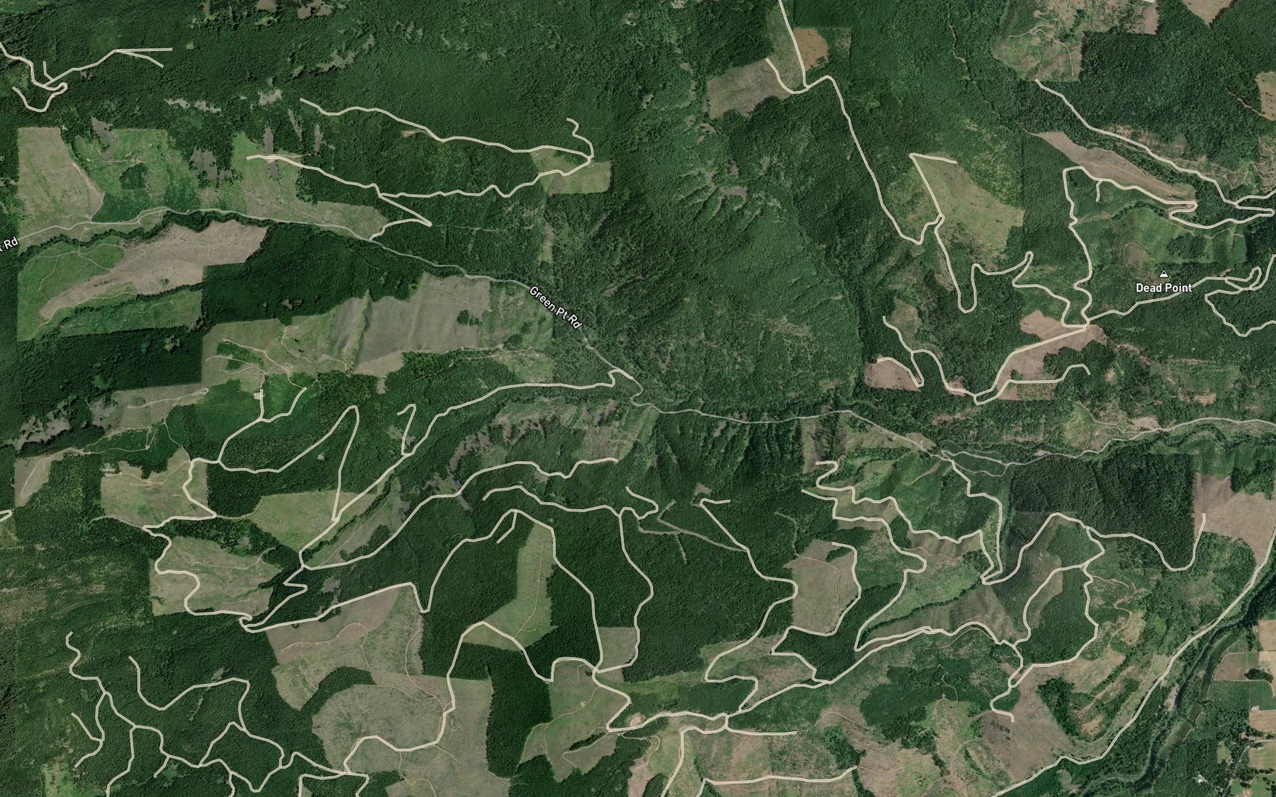 Satellite map of the Long Branch Creek