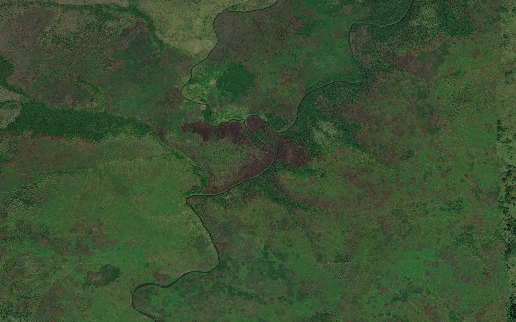 Satellite map of the Malaya Rodina