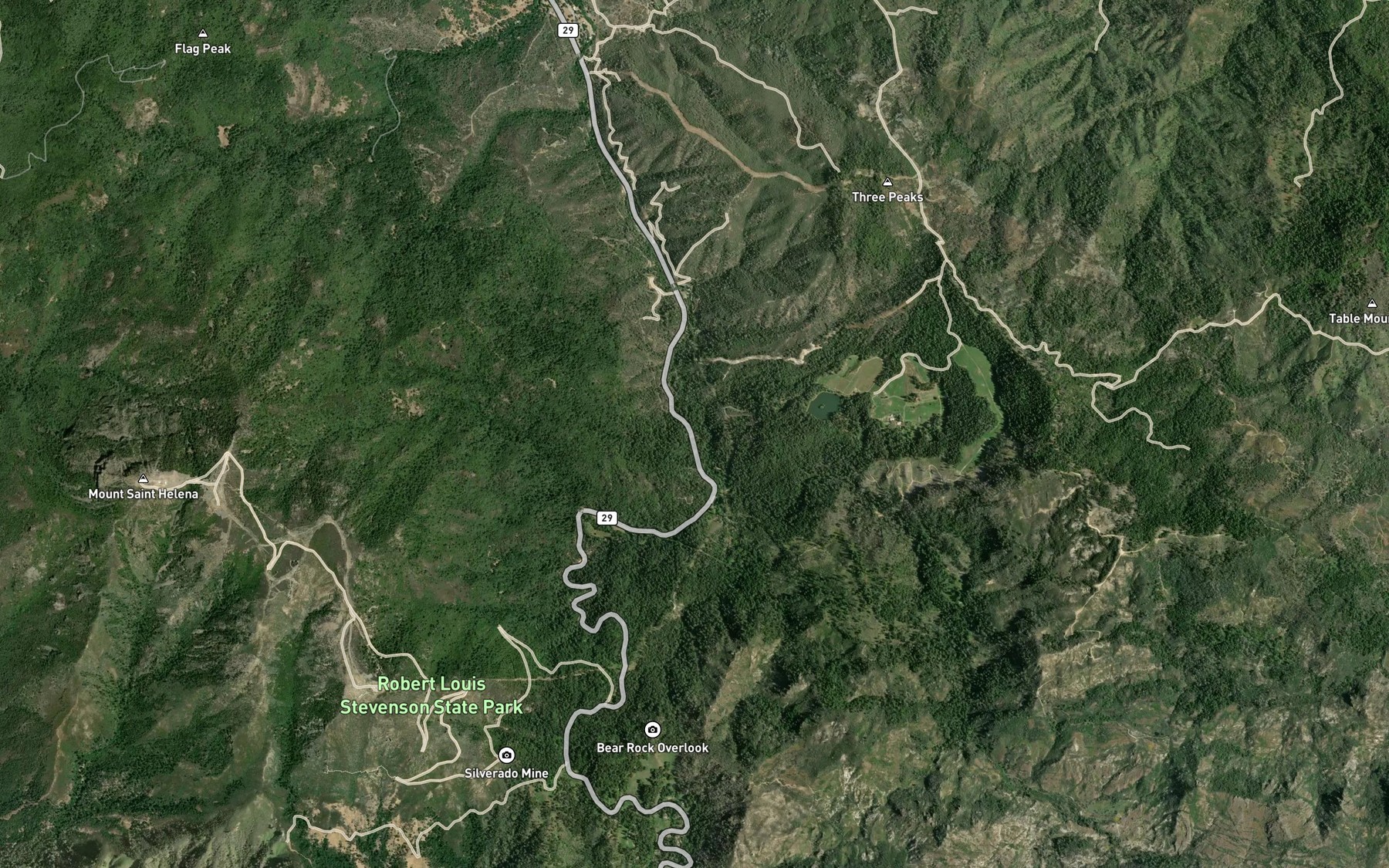 Satellite map of the Rattlesnake Spring