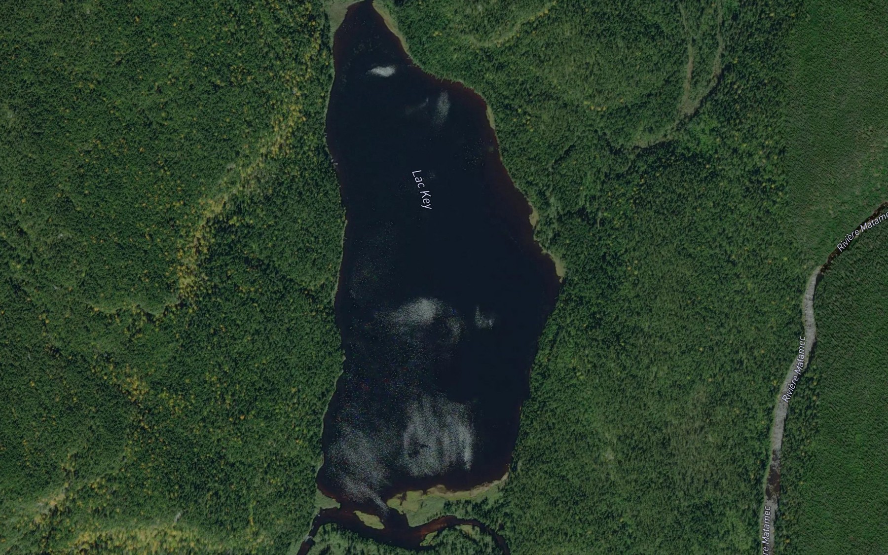 Satellite map of the Lac Key