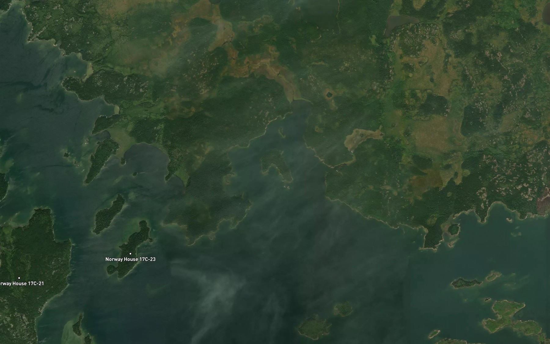 Satellite map of the White Bay
