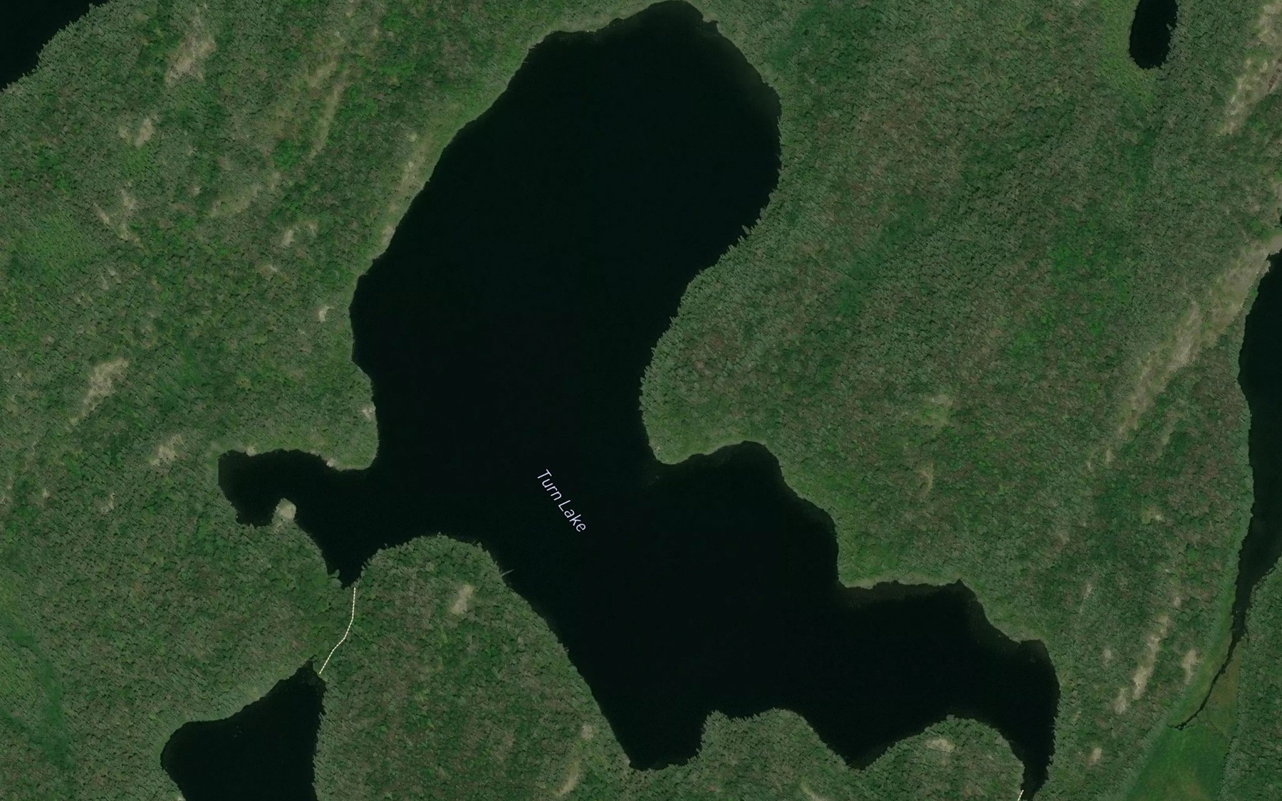 Satellite map of the Turn Lake