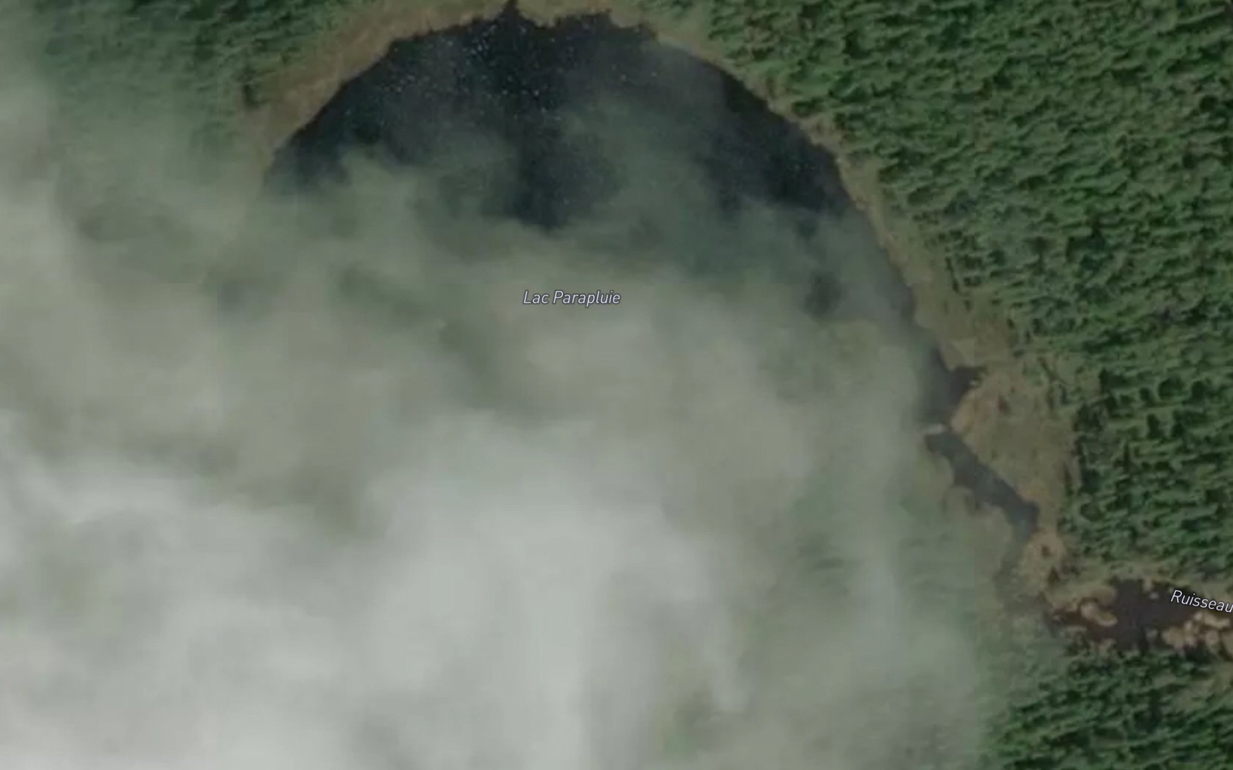 Satellite map of the Lac Parapluie